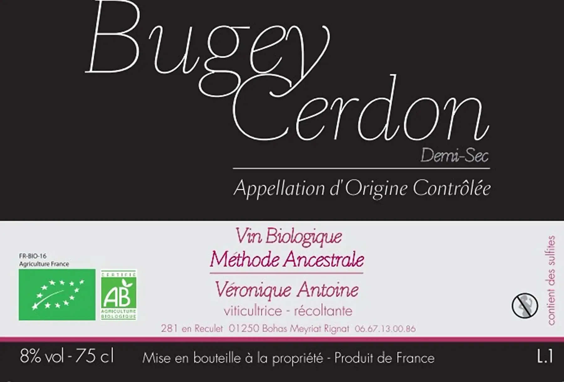 vin du bugey cerdon 2024 carton