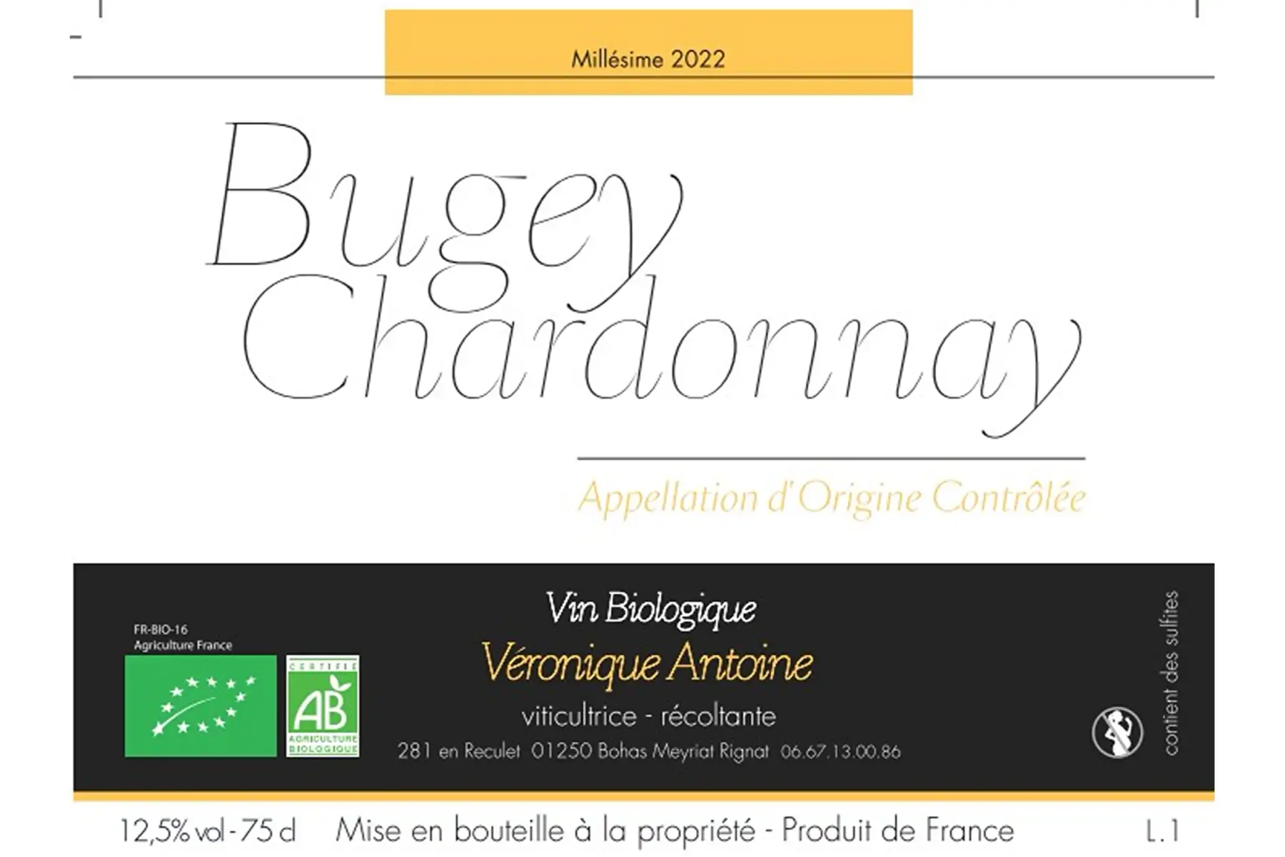 bugey chardonnay 2022 bio