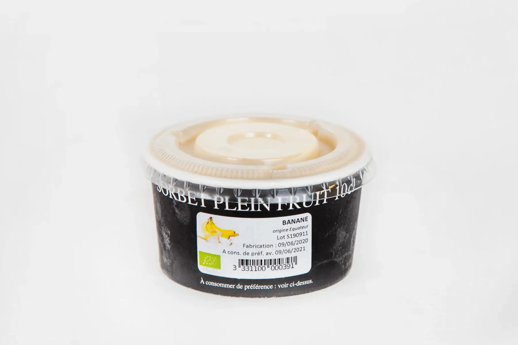 sorbet plein fruit banane 10 cl