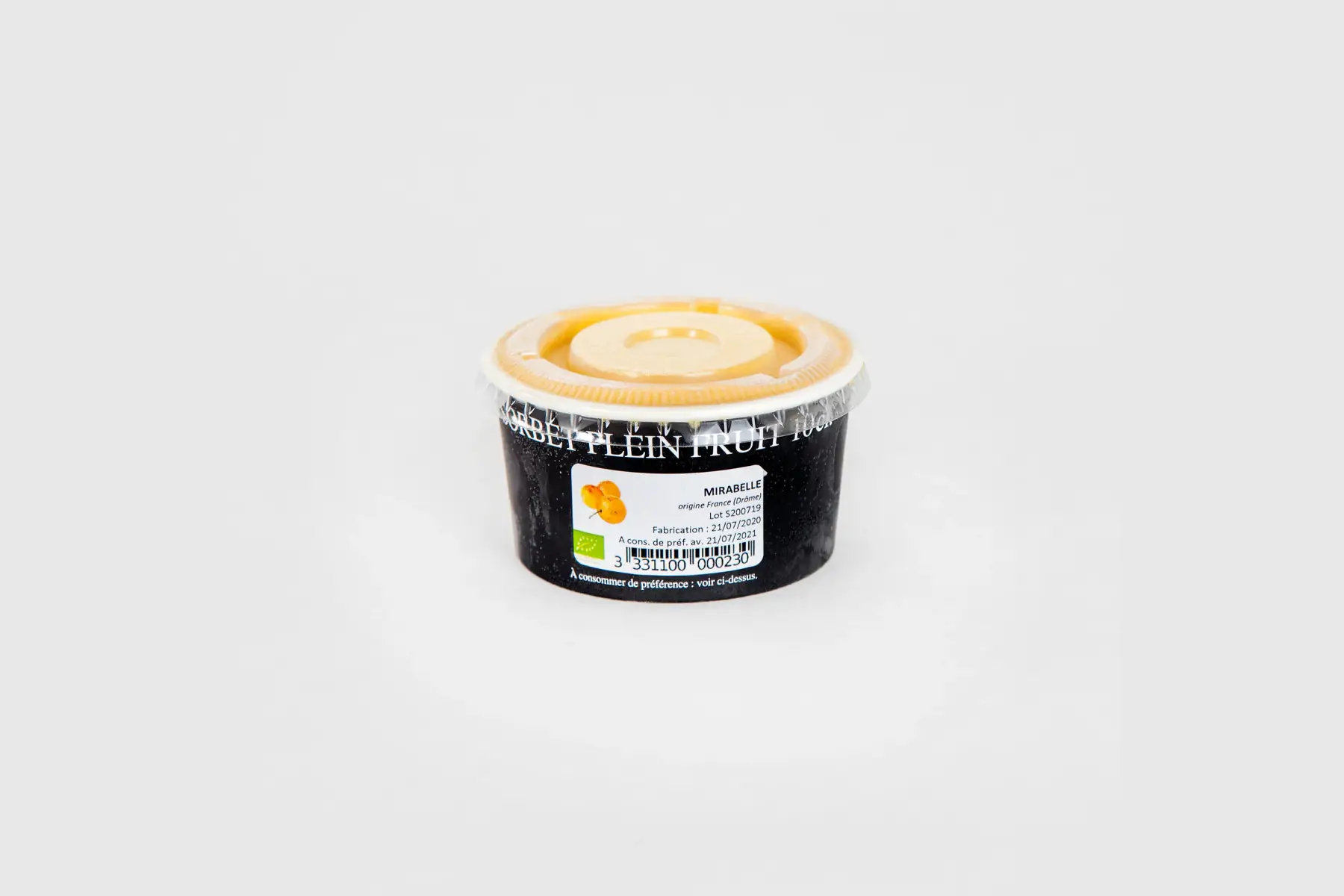 sorbet plein fruit mirabelle 10 cl