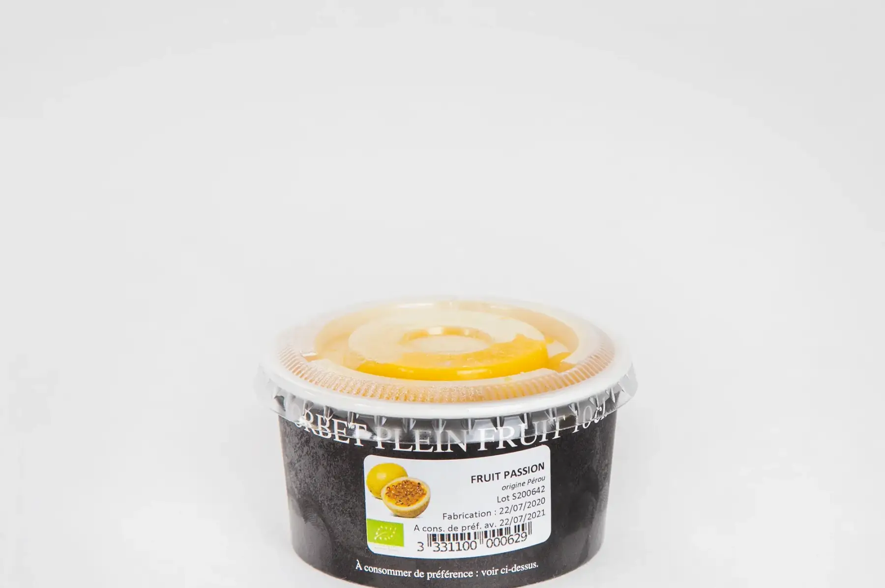 sorbet plein fruit fruit de la passion 10 cl