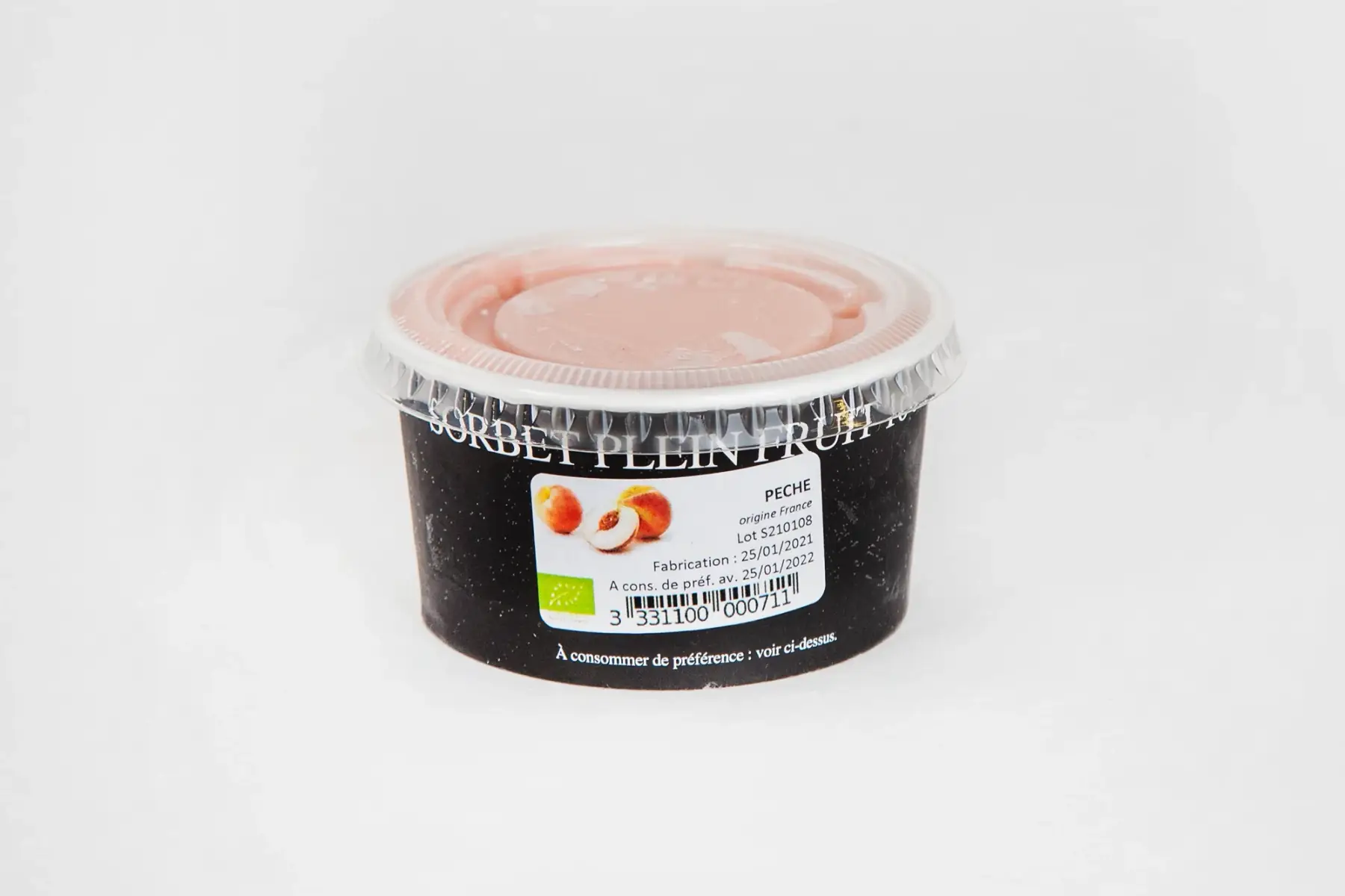 sorbet plein fruit peche 10 cl