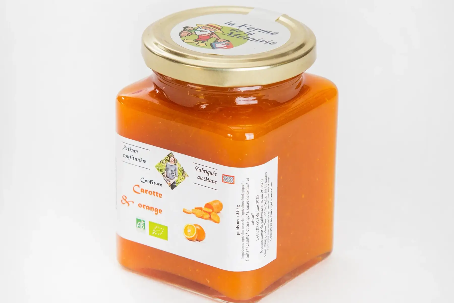 confiture extra carotte orange 330g