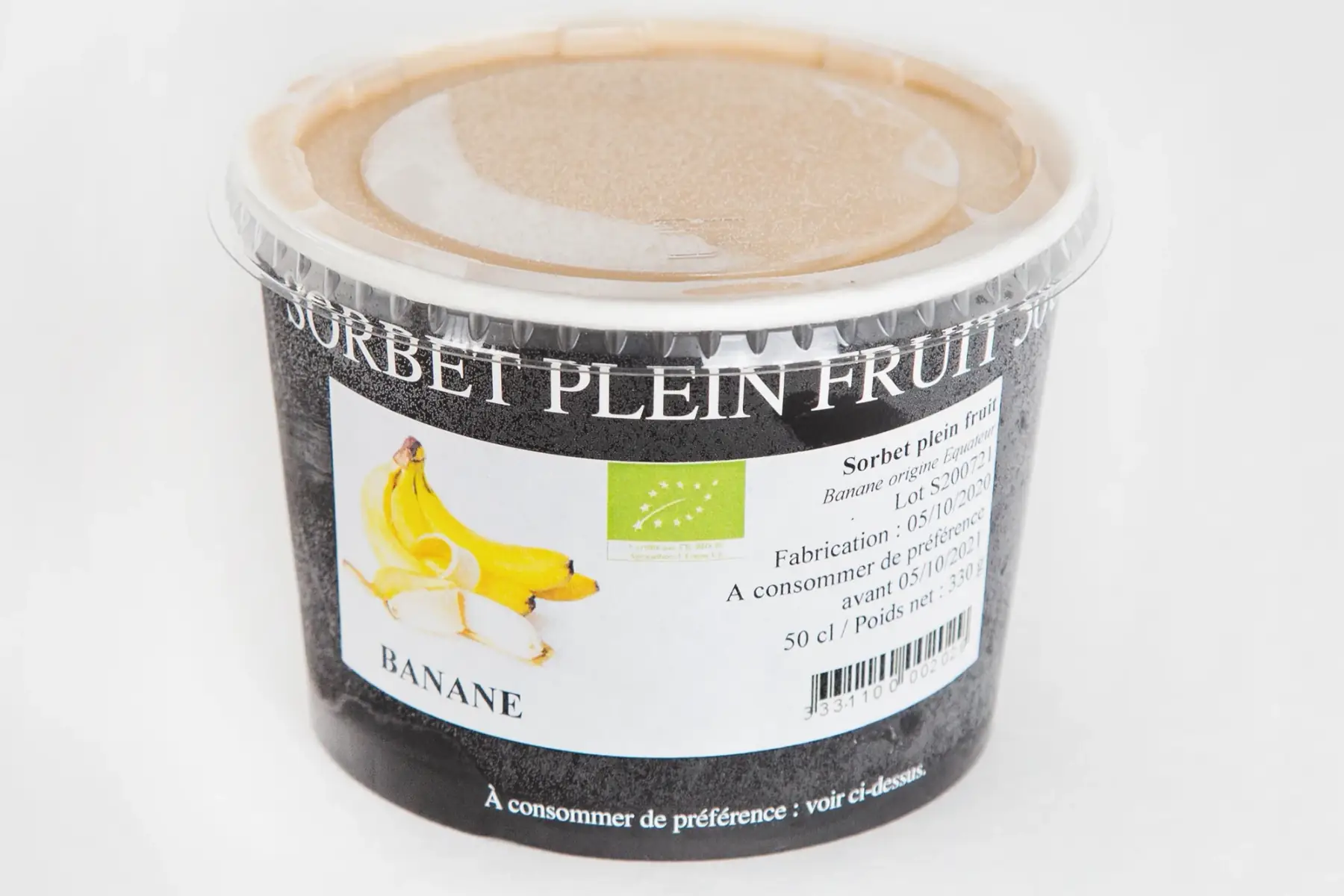 sorbet plein fruit banane 50 cl