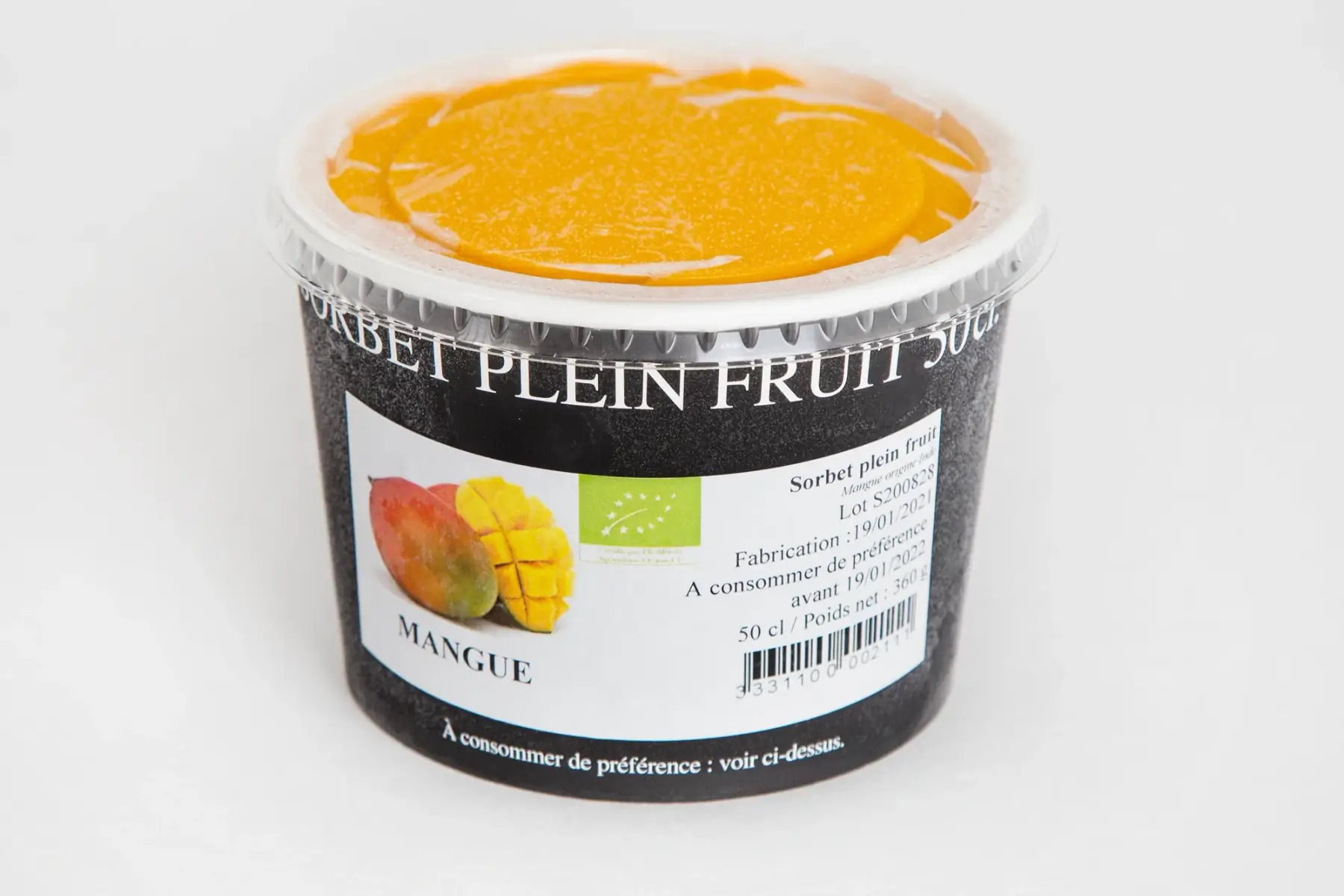 sorbet plein fruit mangue 50 cl
