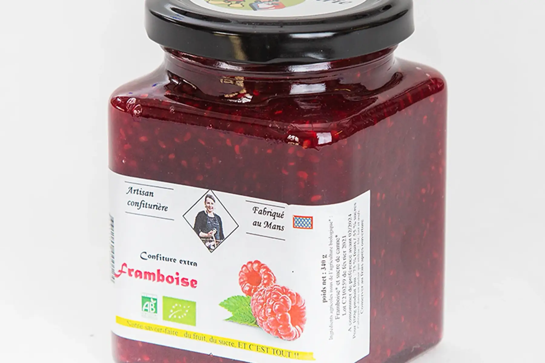 confiture extra framboise 330g