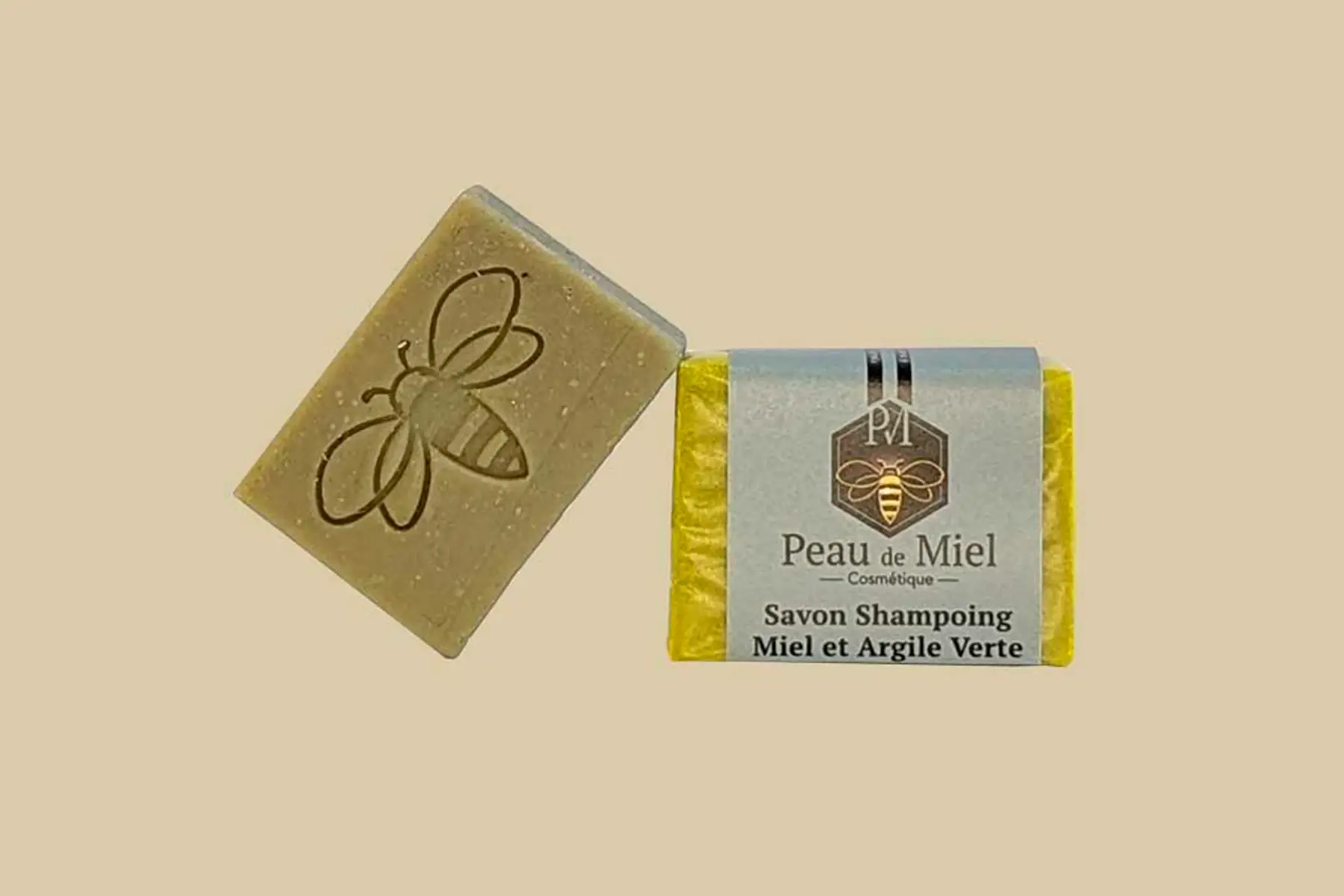 savon shampoing au miel et argile verte