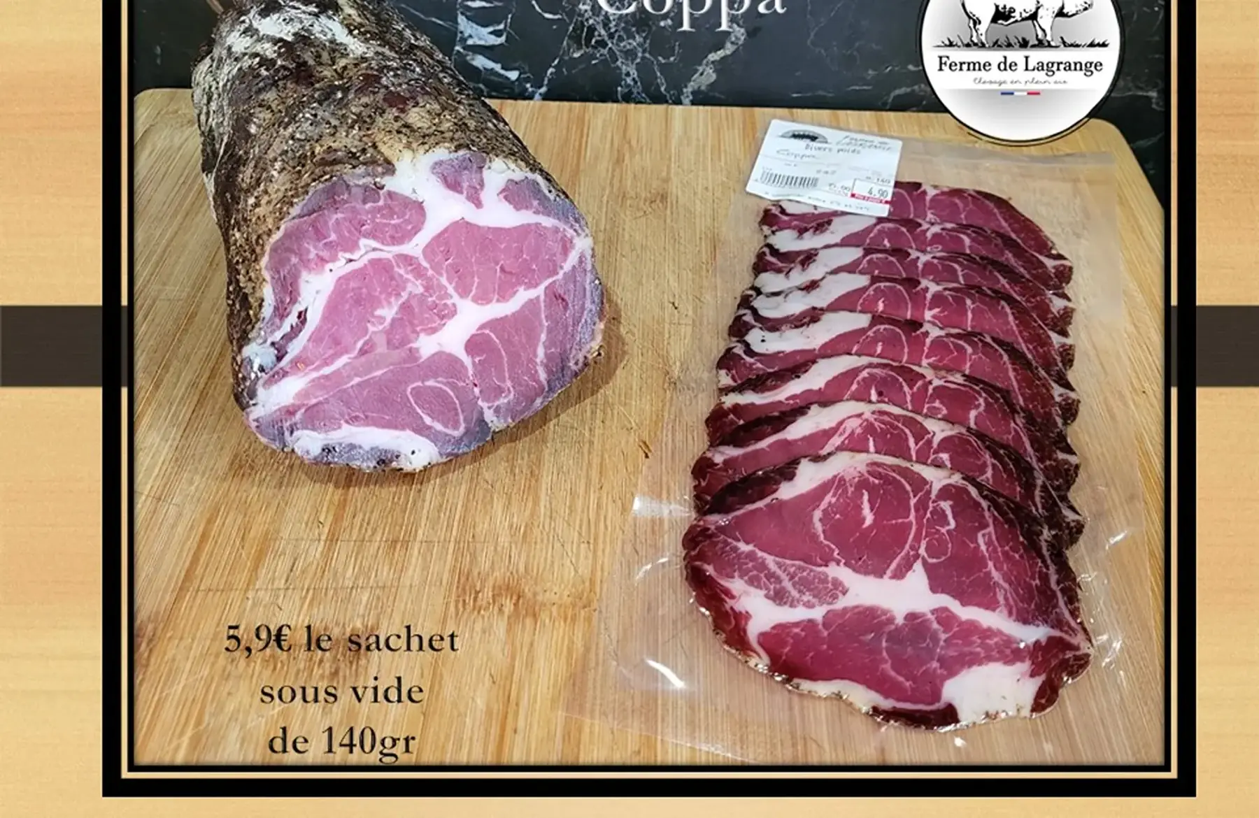 coppa en tranche - 140 gr