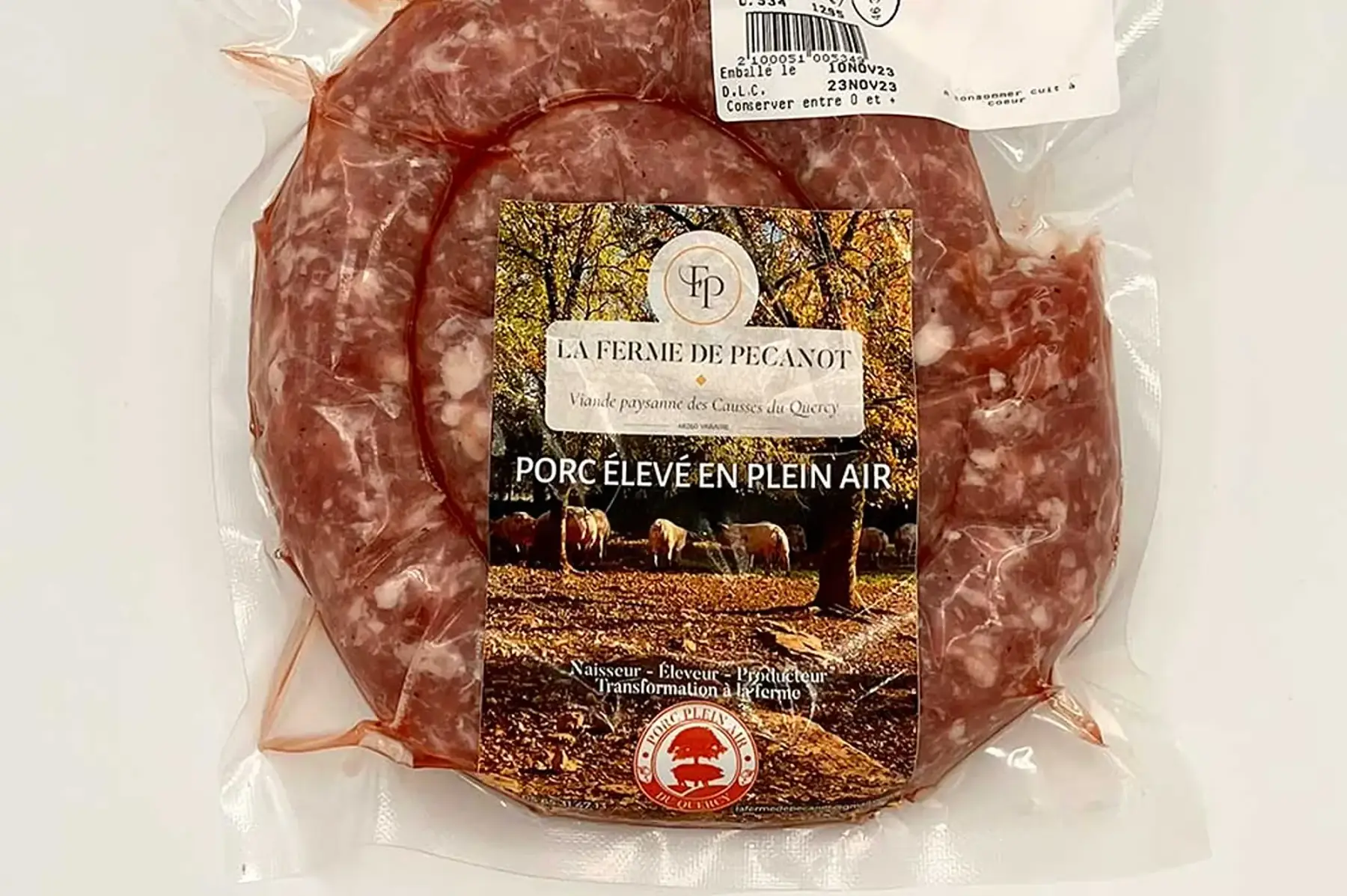 saucisse fraiche de porc - environ 500g