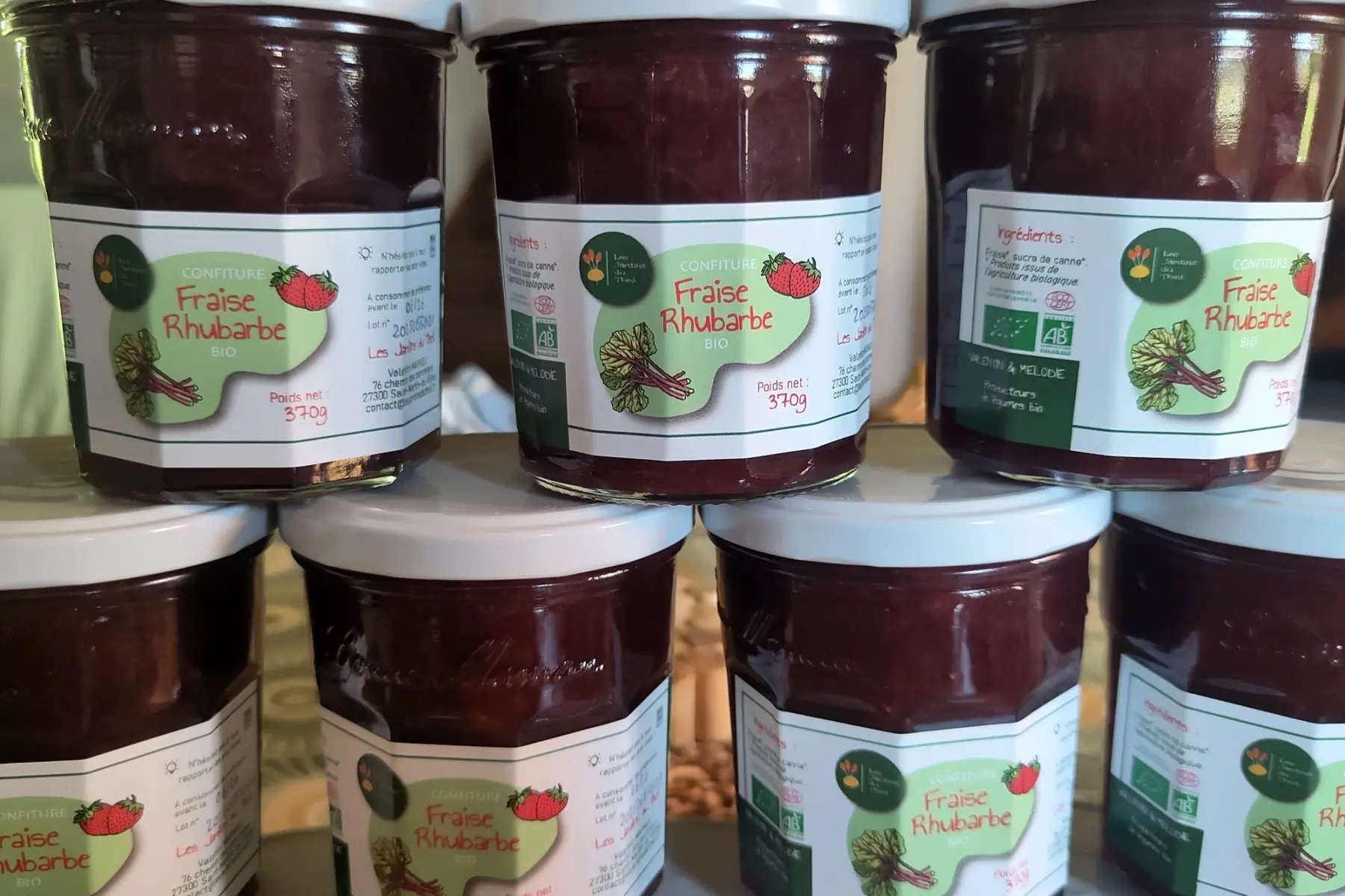 confiture de fraises rhubarbe