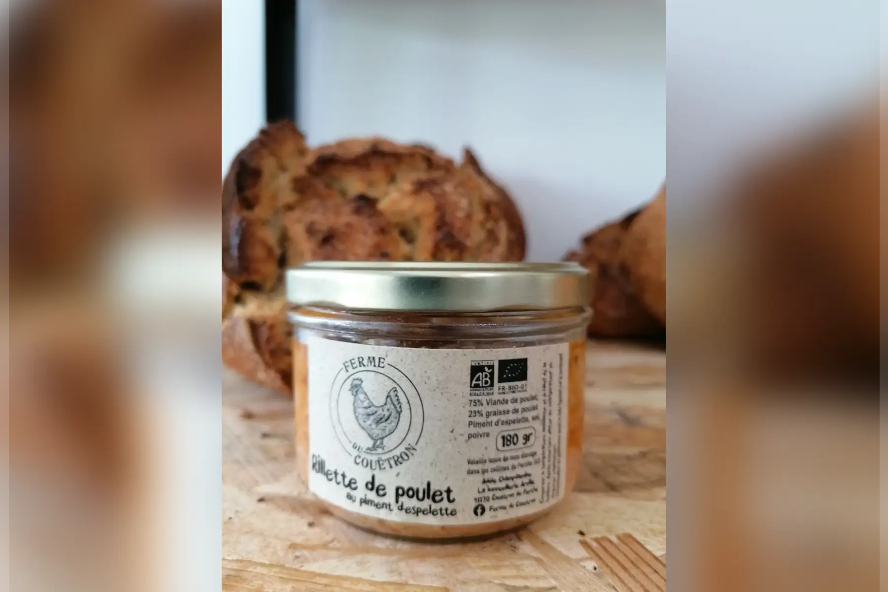 rillettes de poulet au piment d'espelette