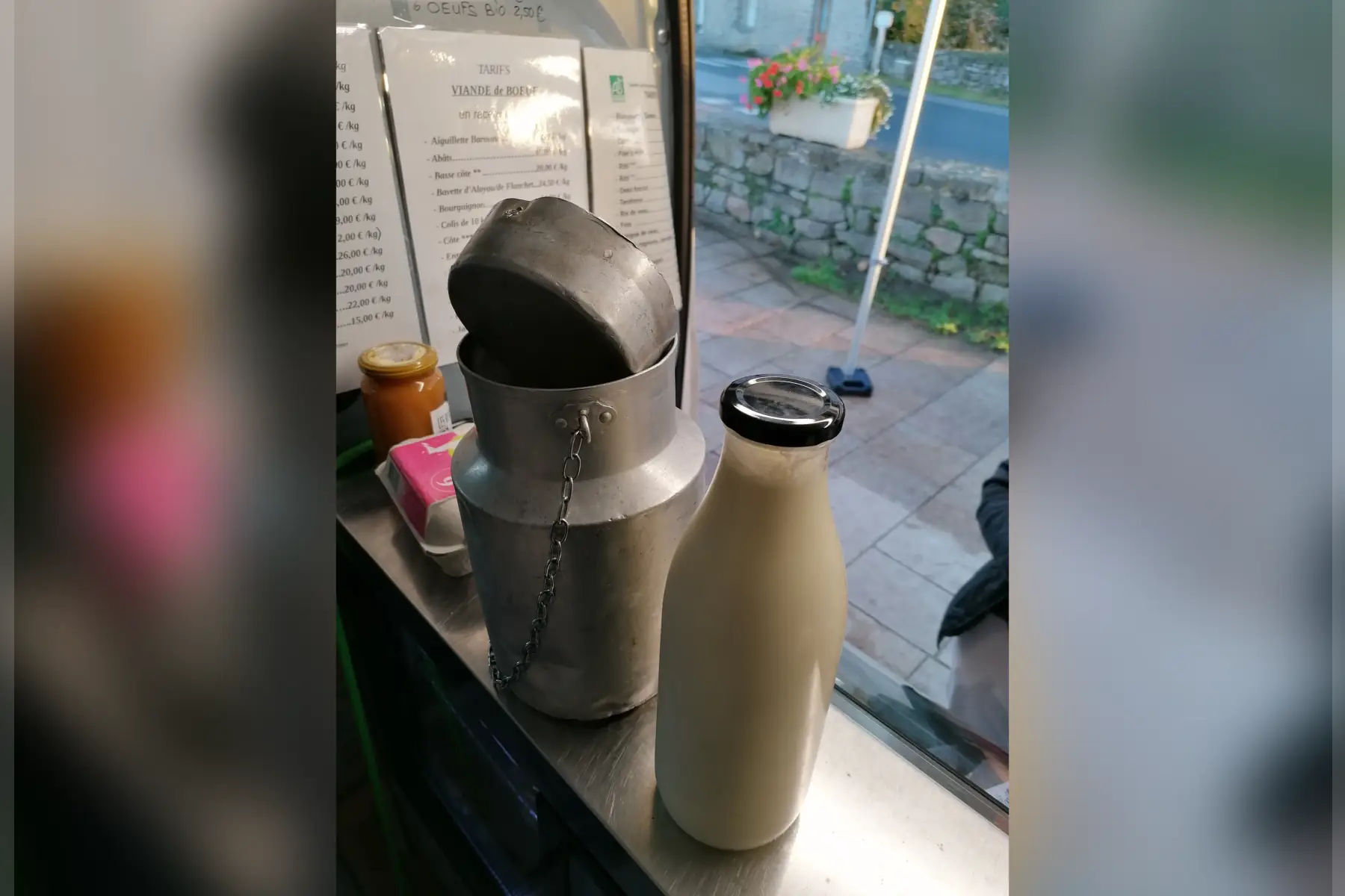 lait cru de vache avec ou sans achat de bouteille