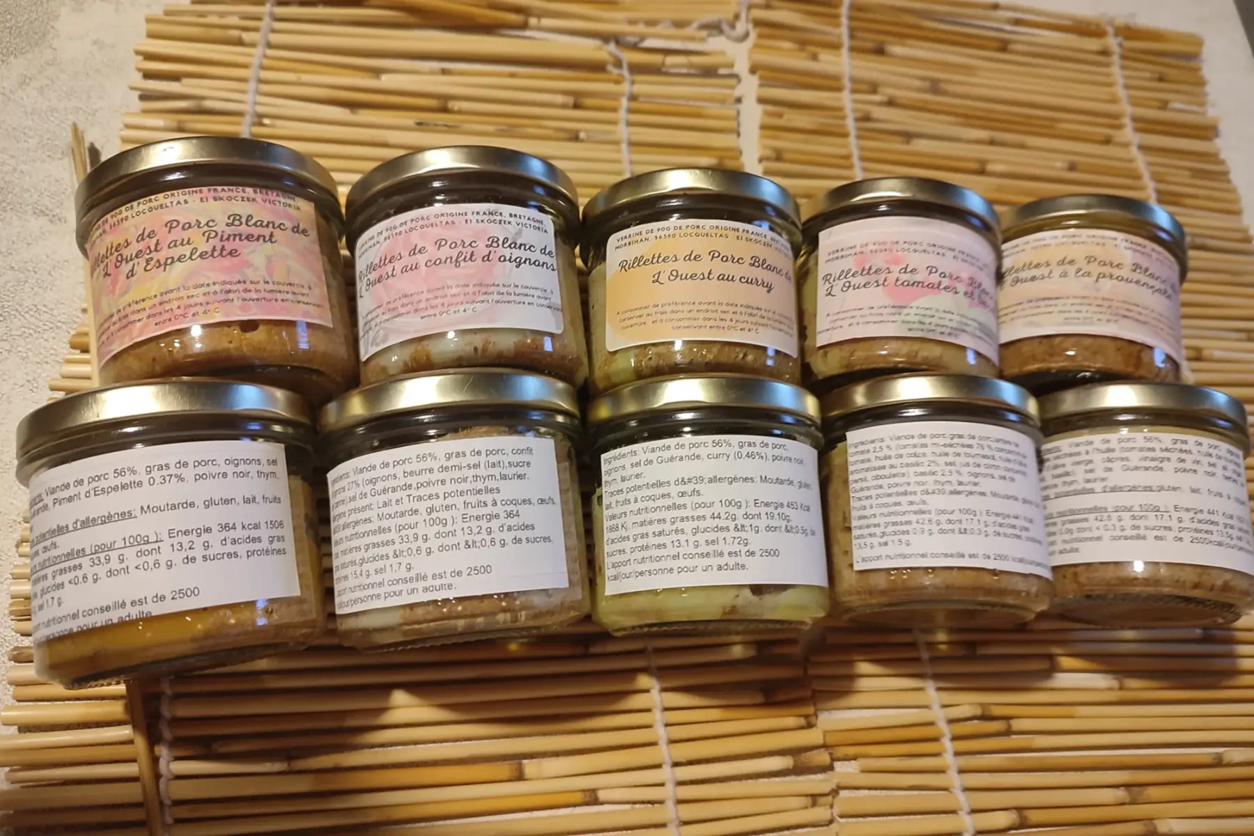 rillettes aromatisées de 90g