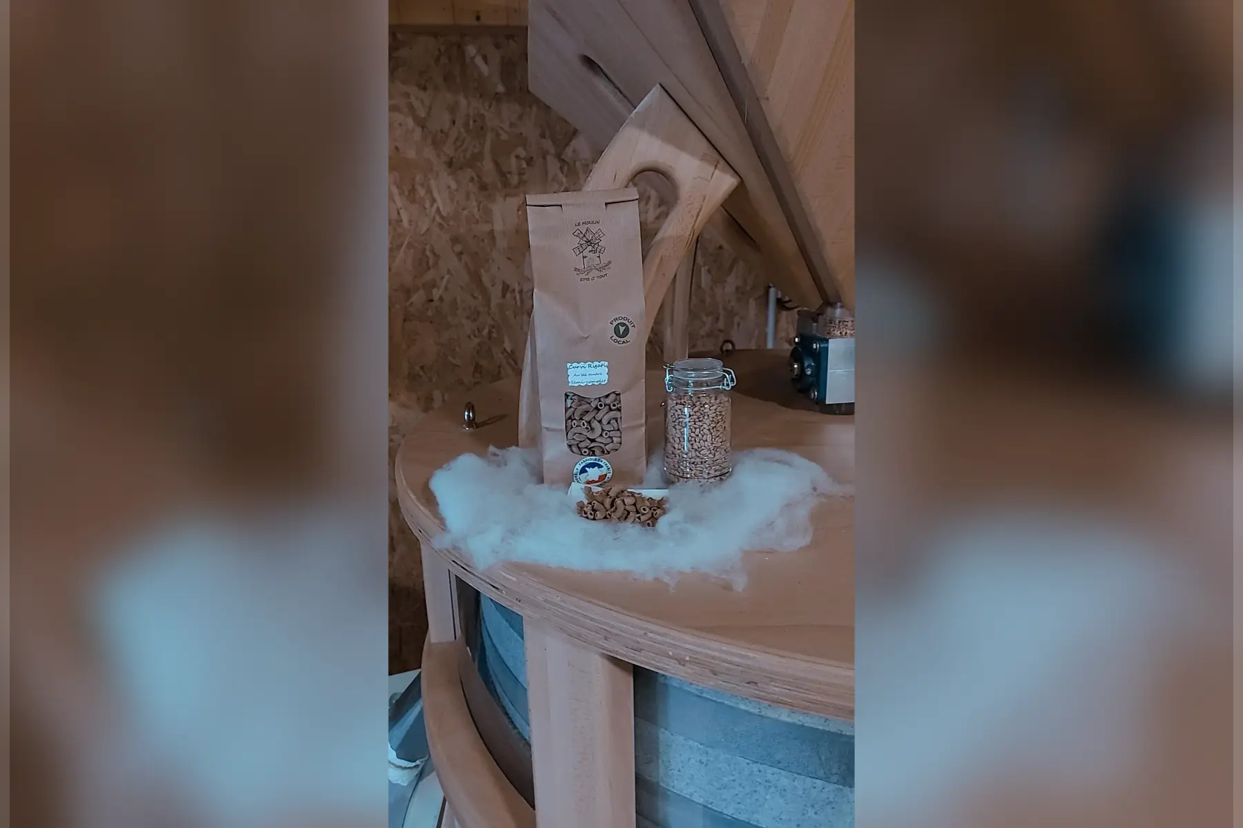 pâtes semi complète à base de blé tendre (farine t110) curvi rigati