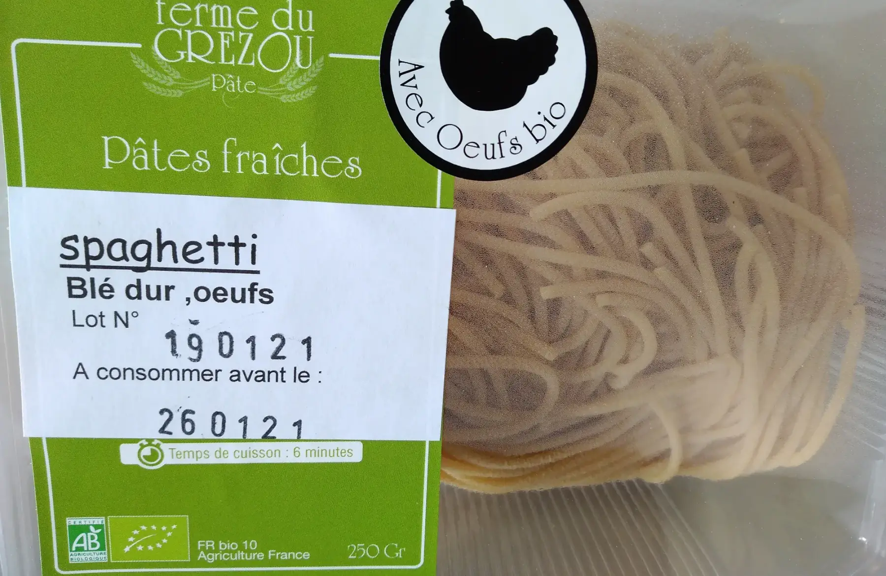 pâtes fraîches spaghetti