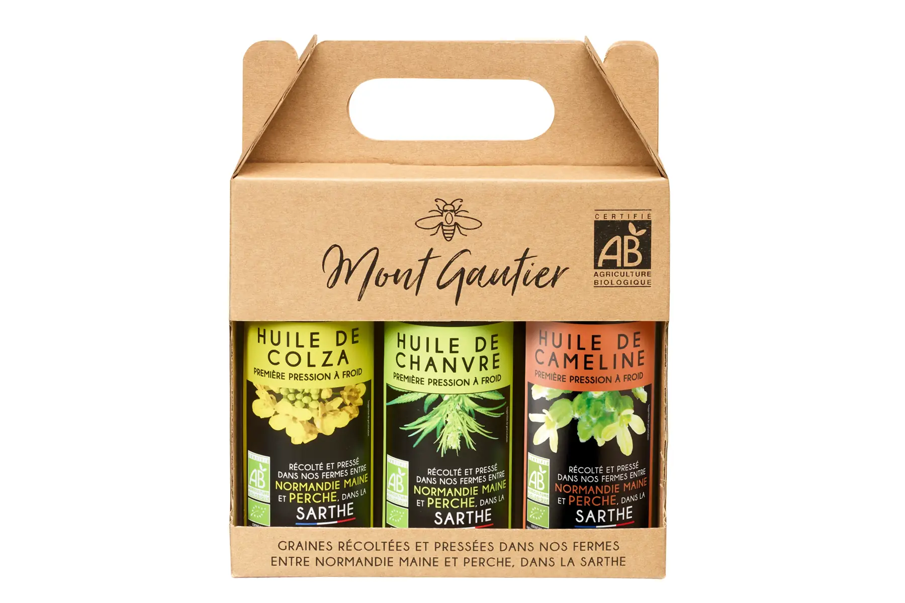 trio découverte 3 huiles 25cl (colza, Cameline et chanvre)