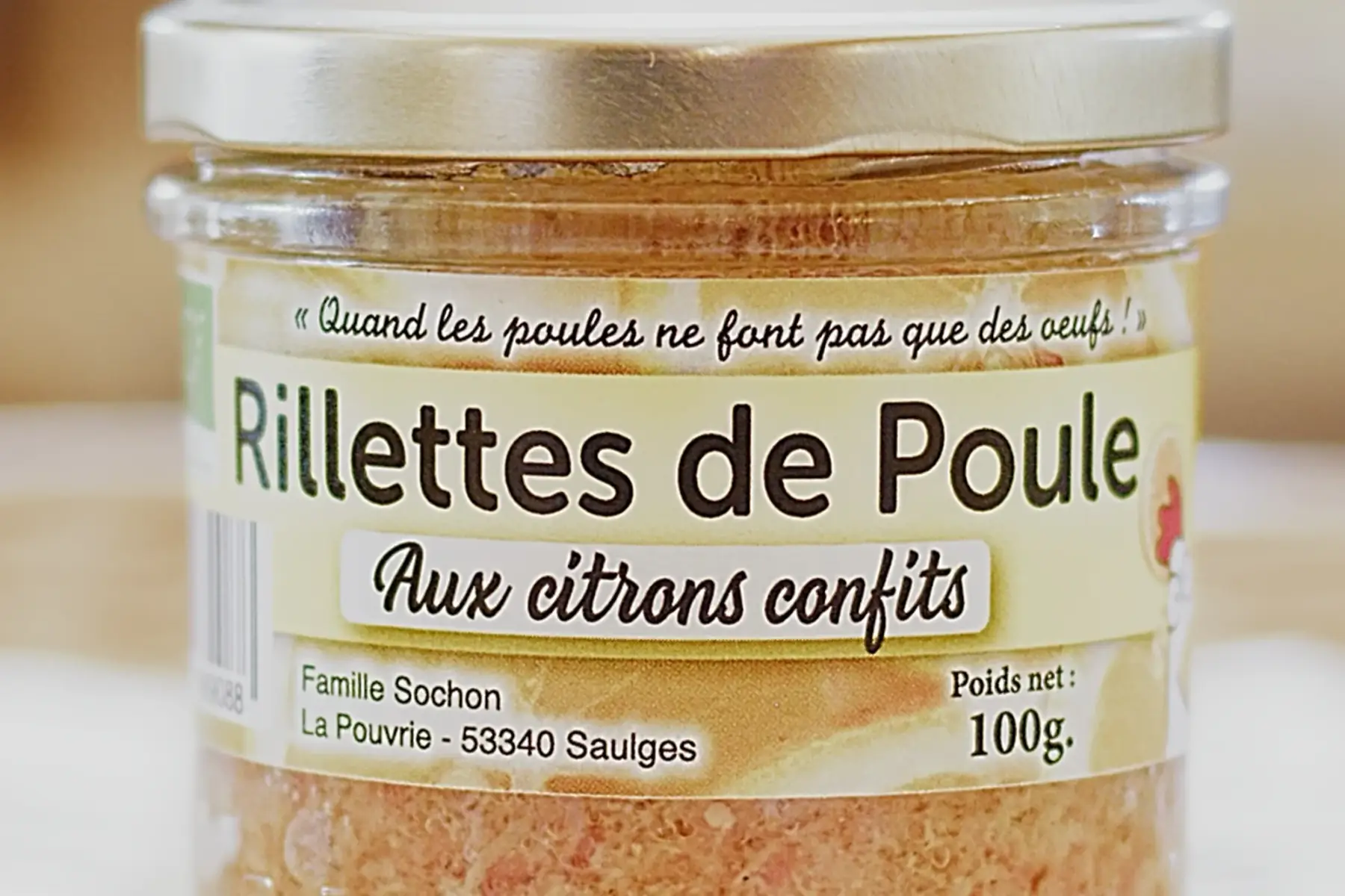 rillettes de poule bio aux citrons confits