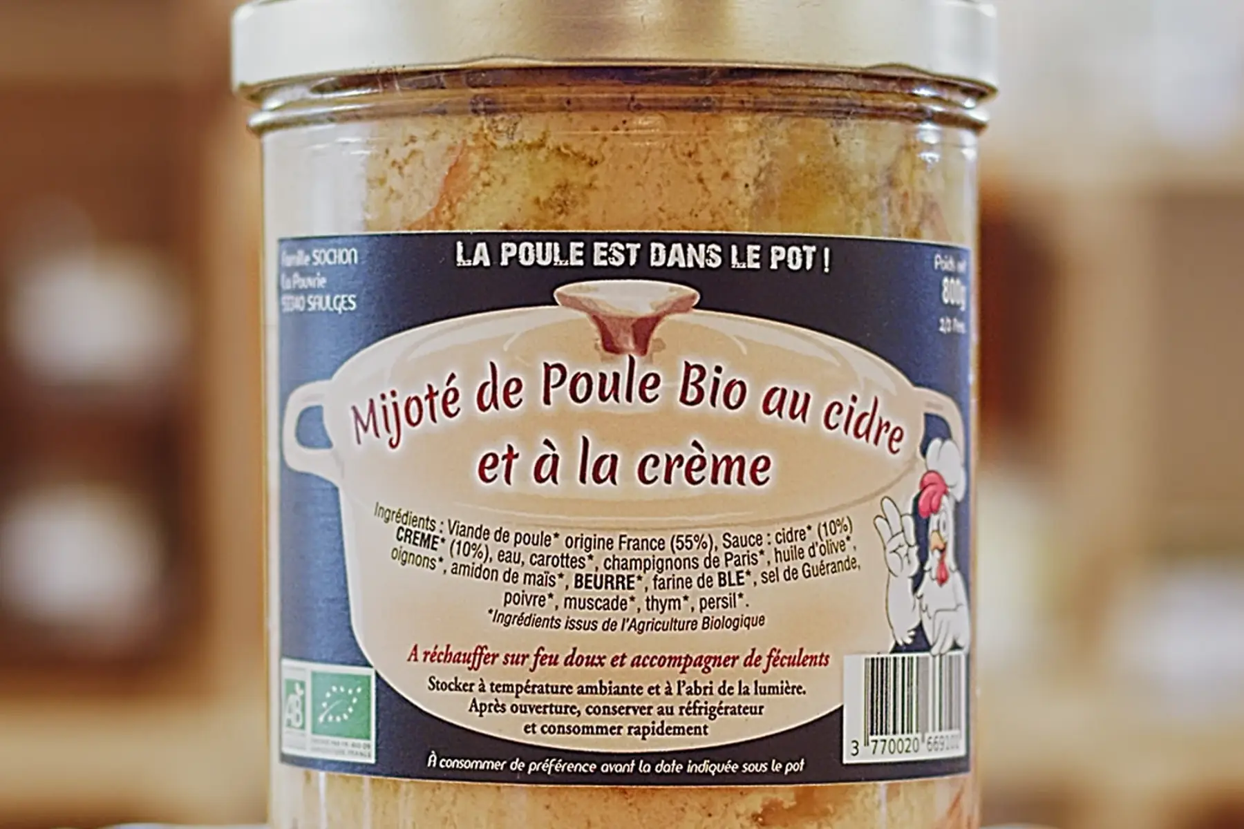 mijote de poule au cidre et à la crème