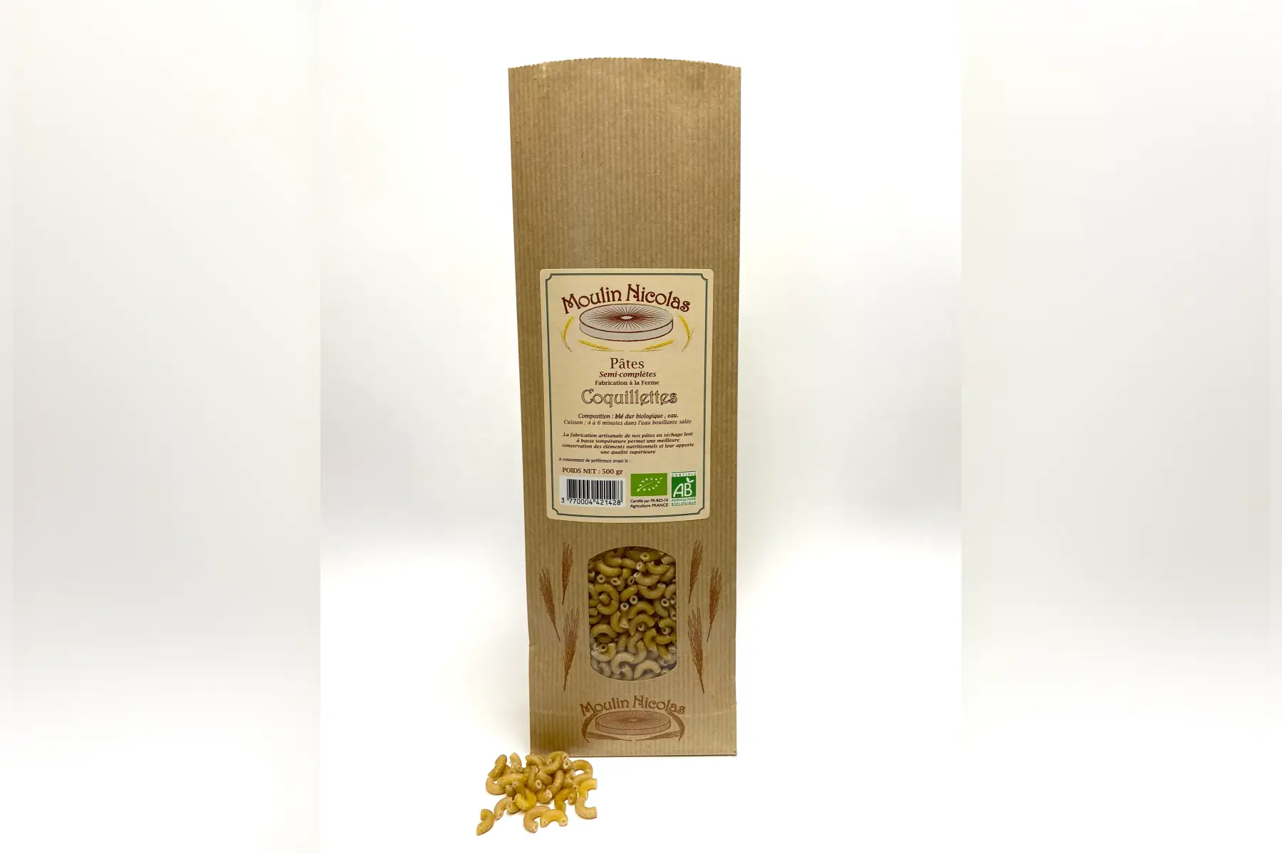 pâtes semi-complètes coquillette