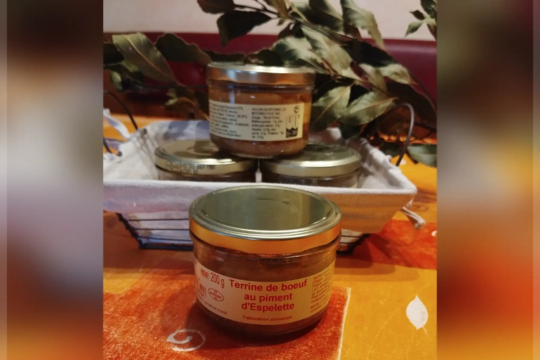 terrine de boeuf au piment d'espelette - fabrication artisanale