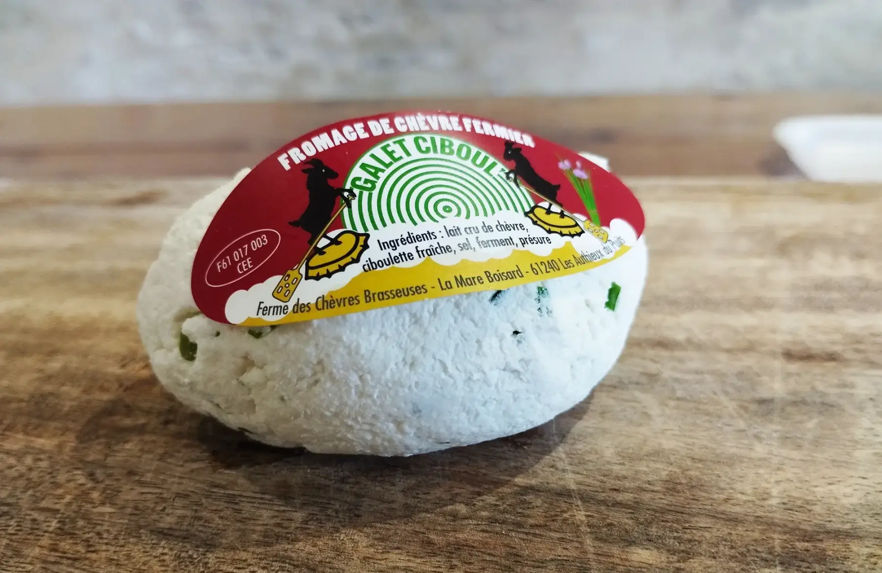 fromage de chèvre - galet ciboul'