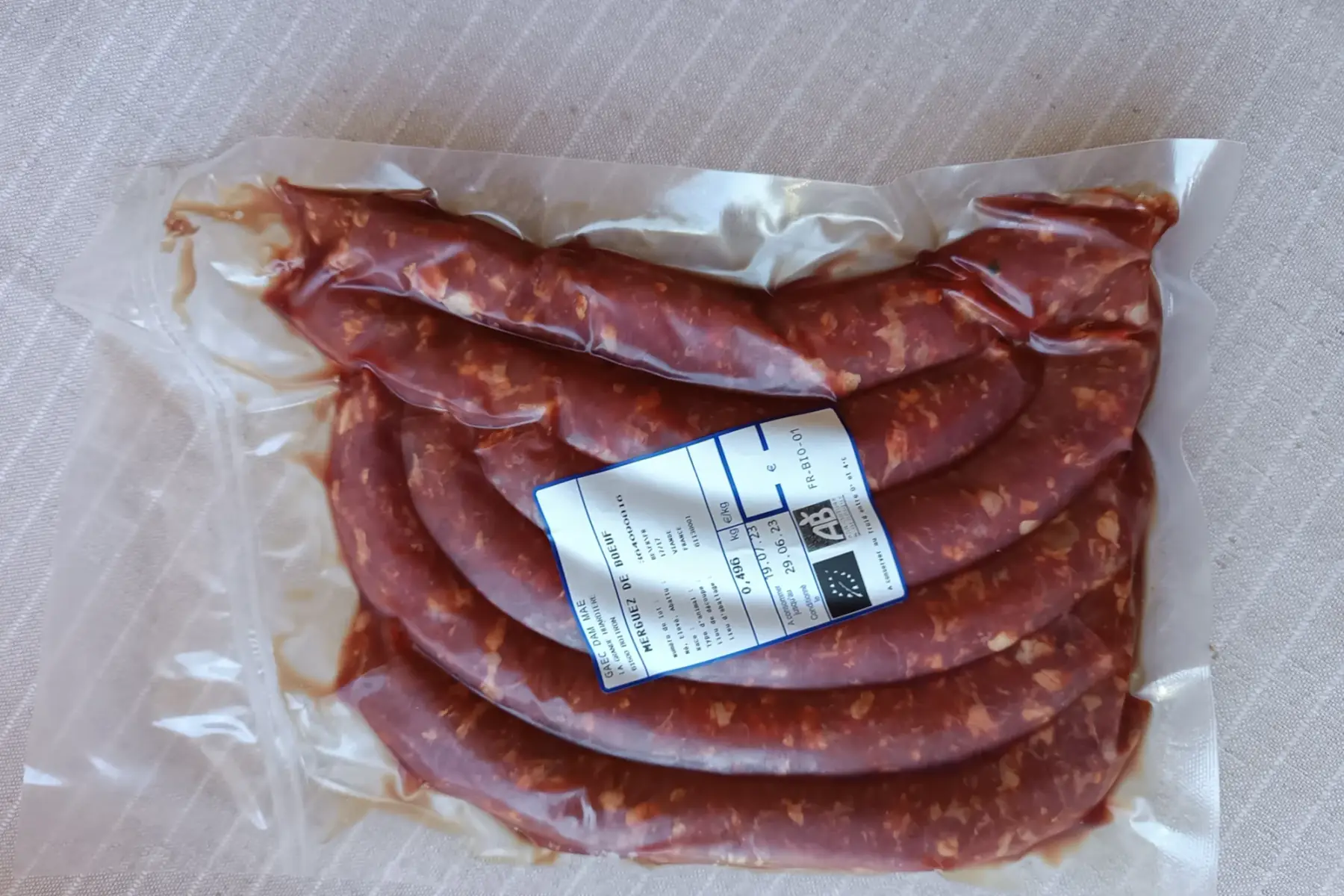 merguez 100% boeuf