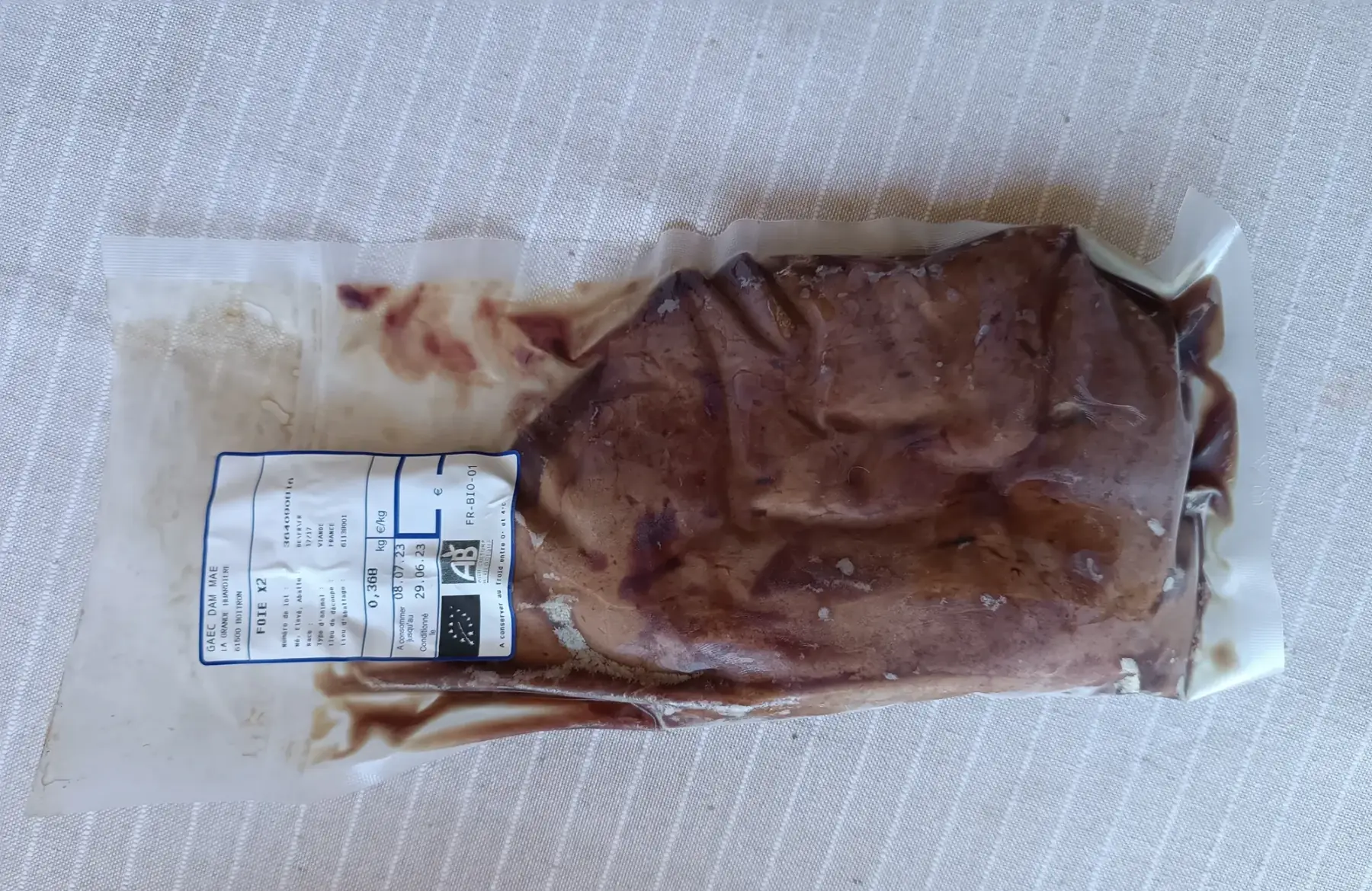 foie bœuf x2 tranches