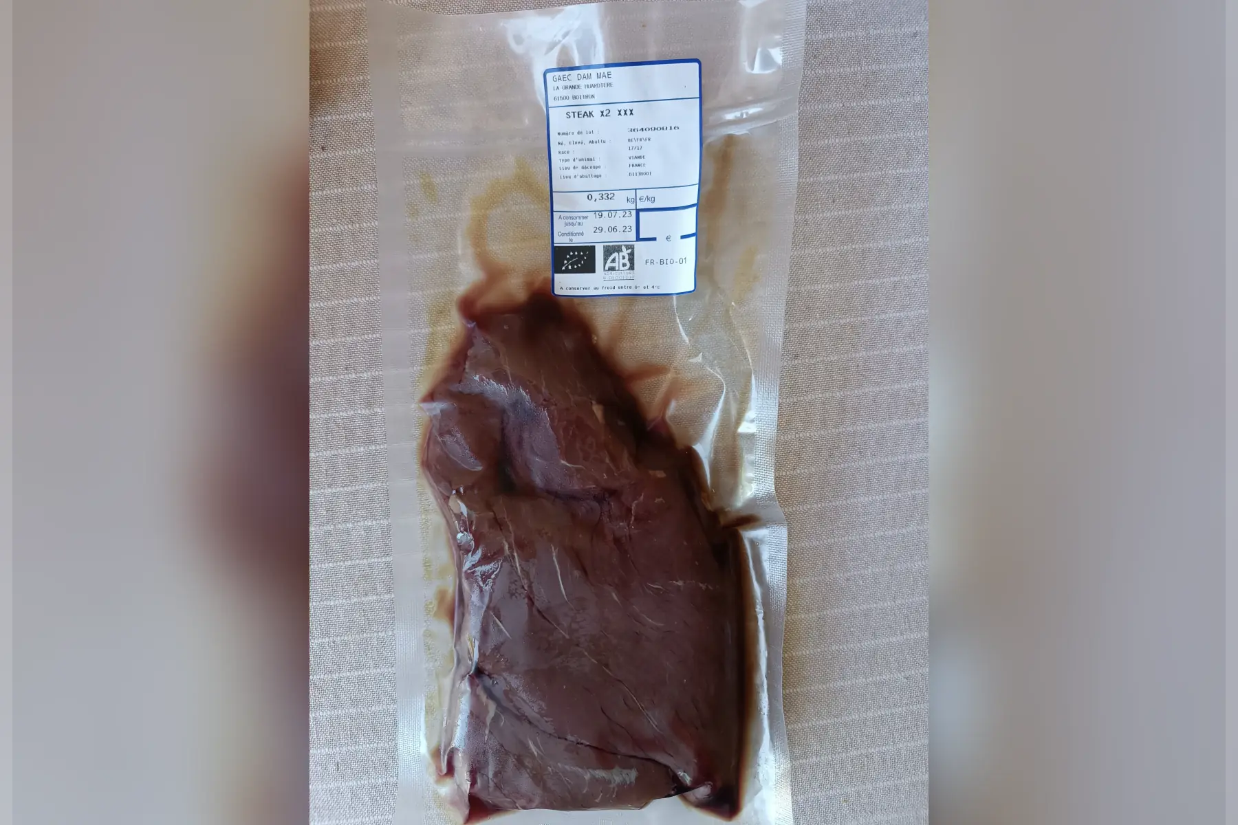 steaks *** x2 tranches