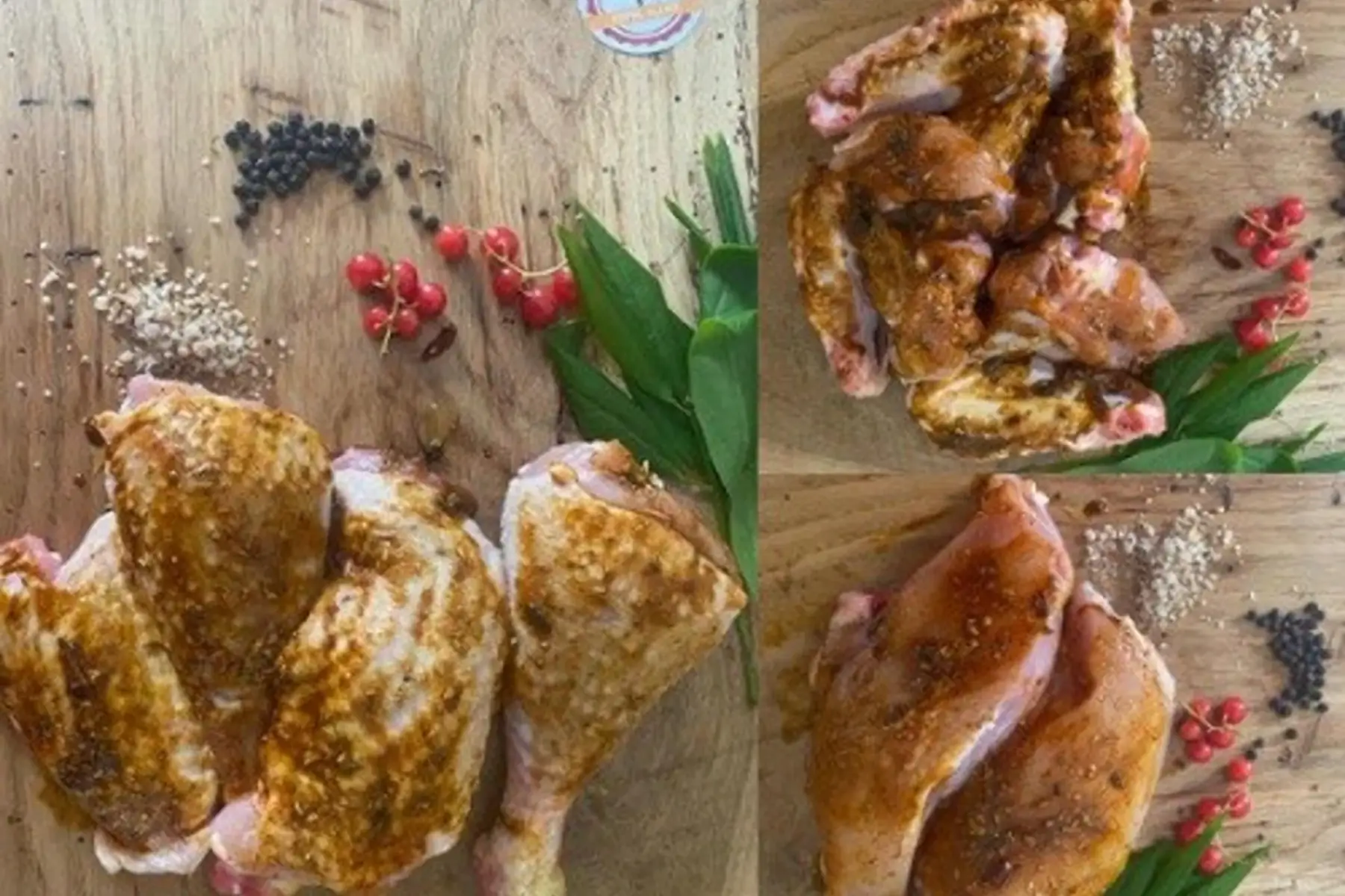 poulet découpé 1.4kg mariné façon grillade provençale
