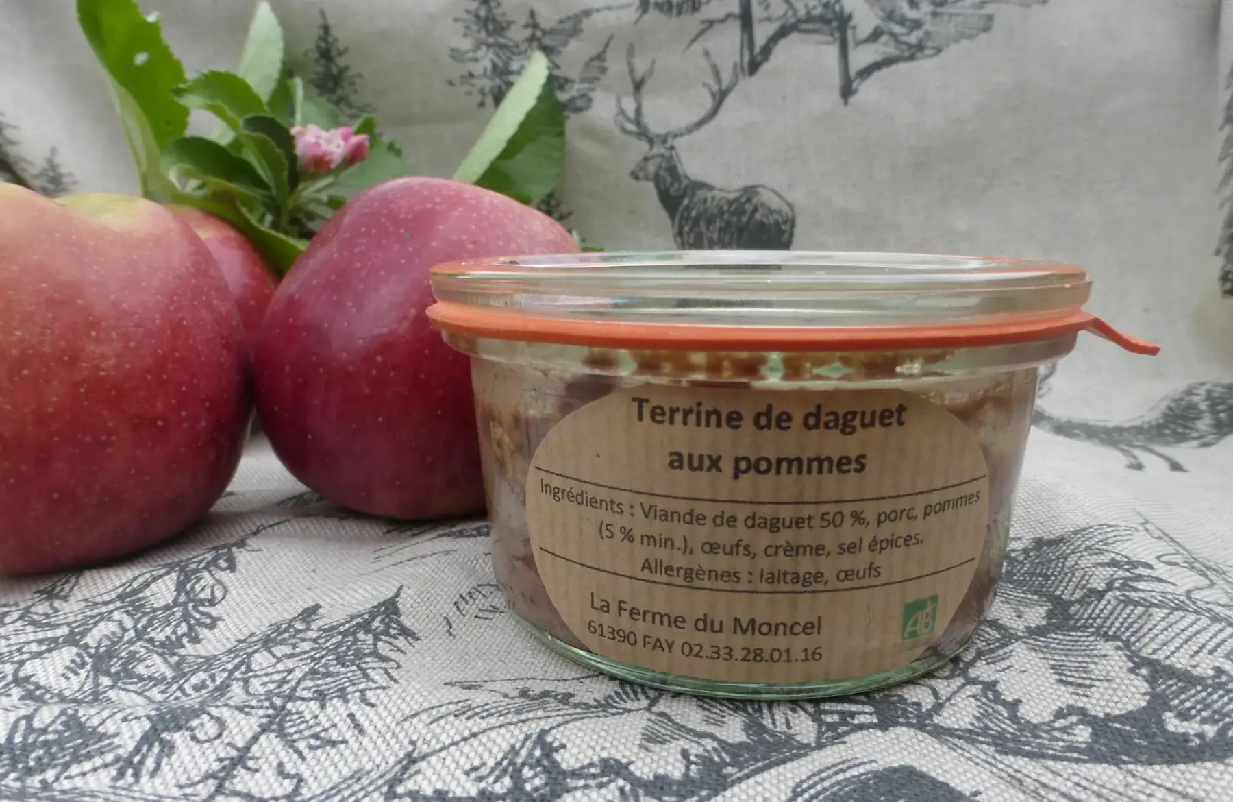 Terrine de daguet aux pommes