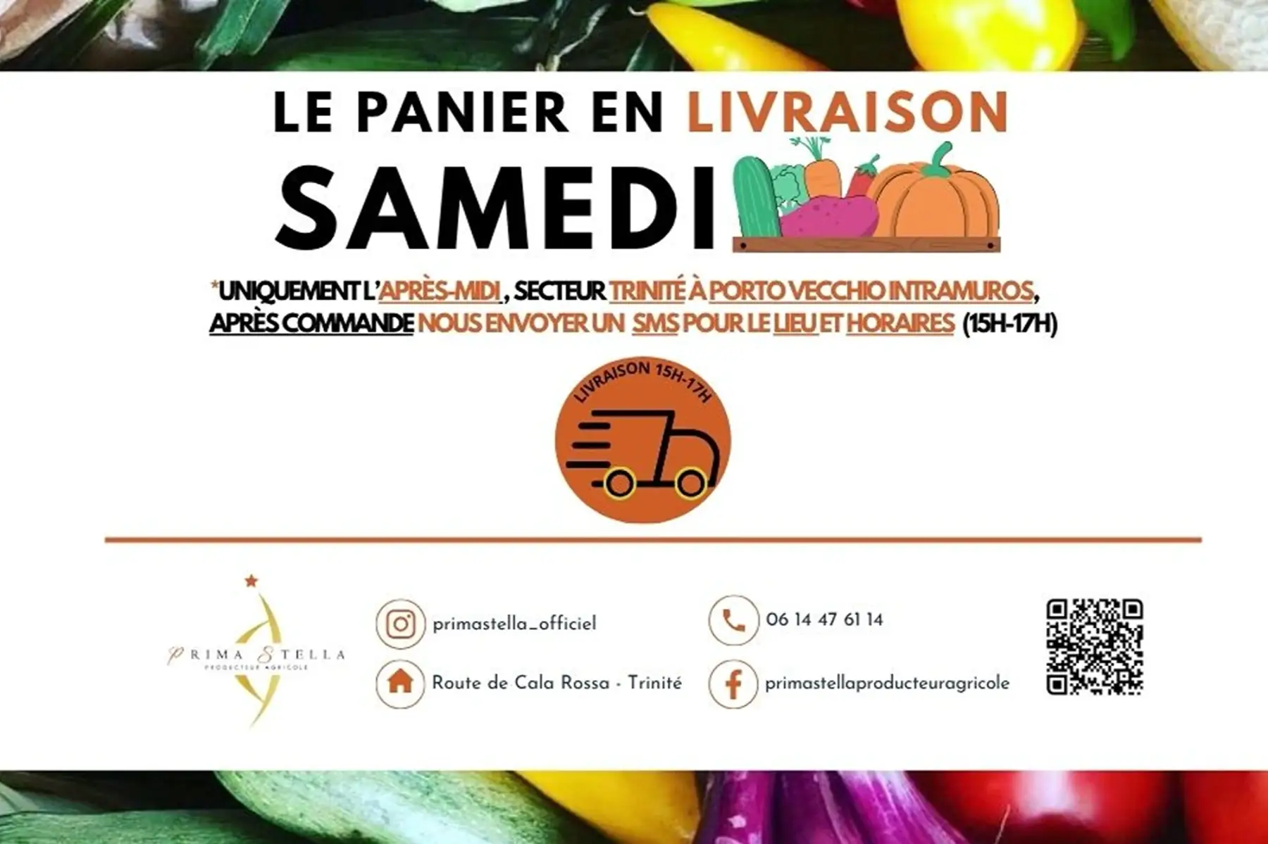 Panier en livraison (sous conditions) SAMEDI 15 NOVEMBRE