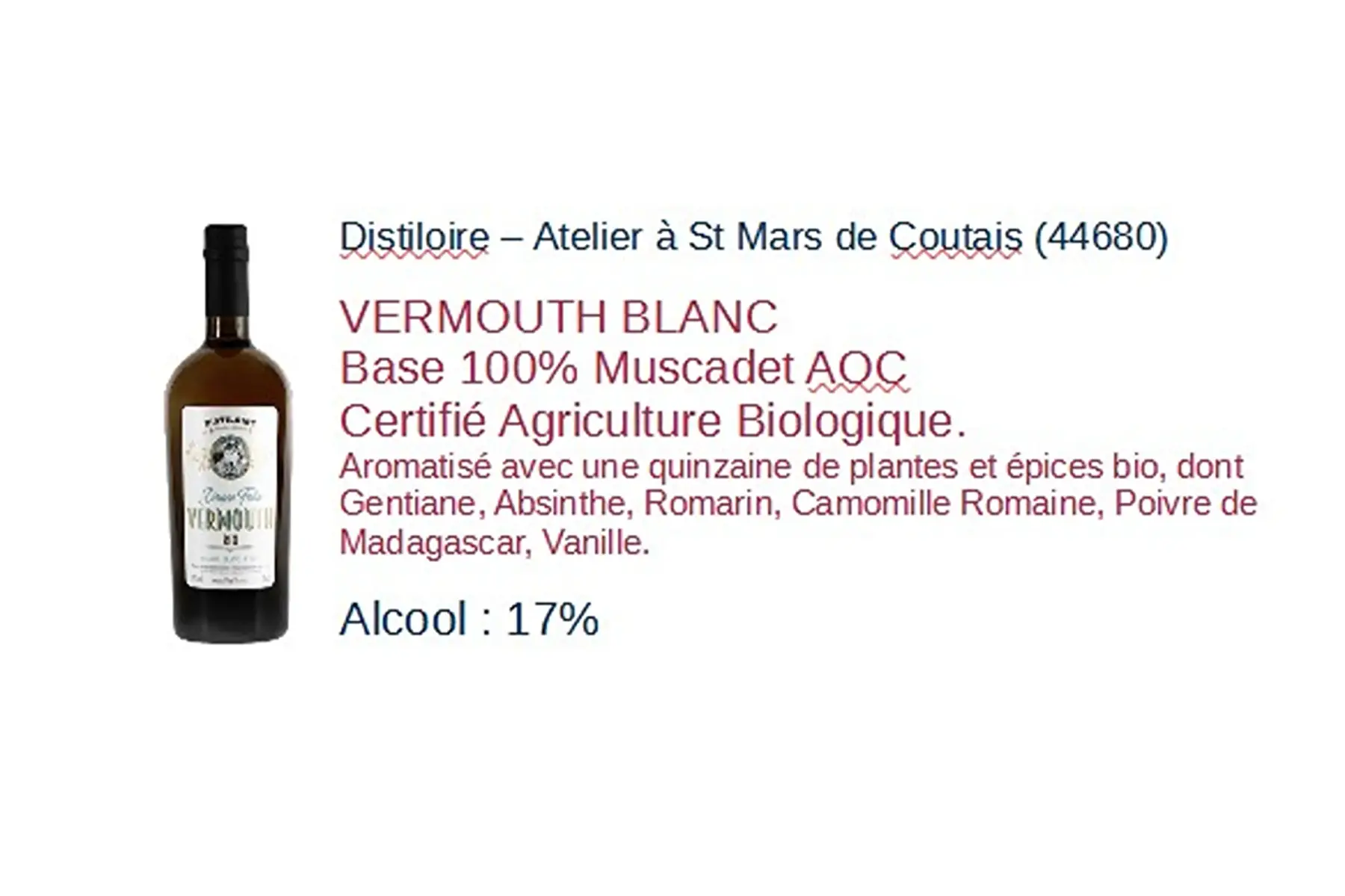 apéritif vermouth blanc