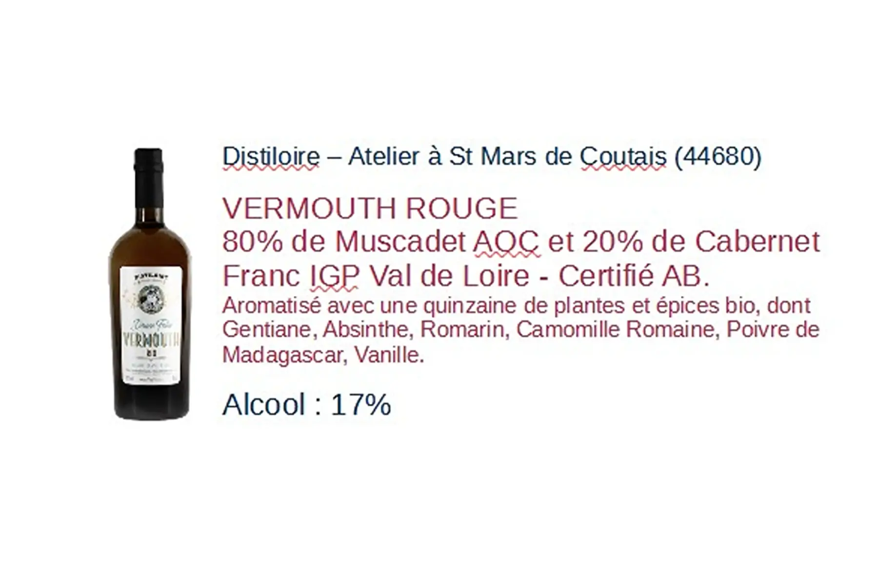 apéritif vermouth rouge