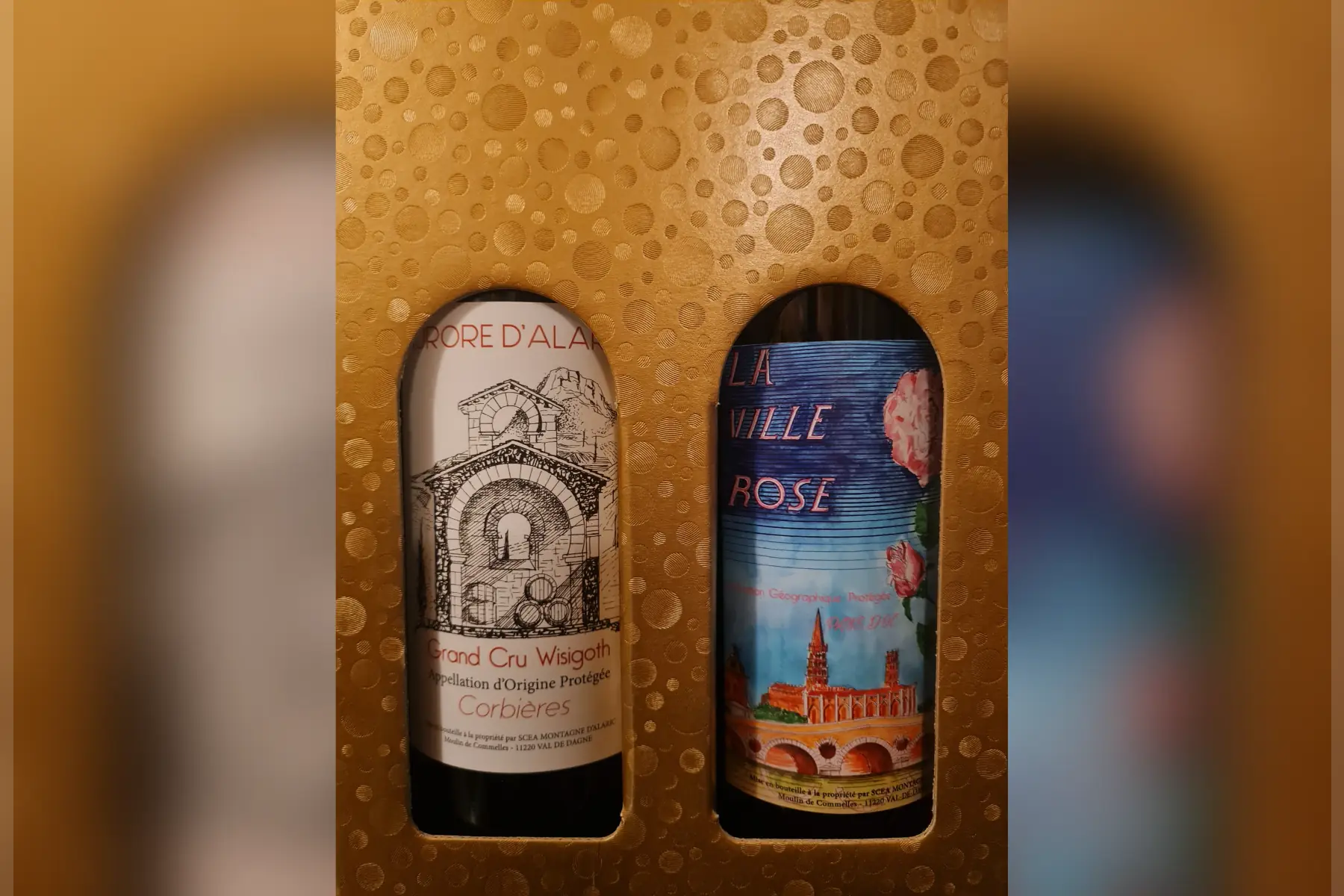 coffret cadeau rouge 2 bouteilles aop/igp découverte