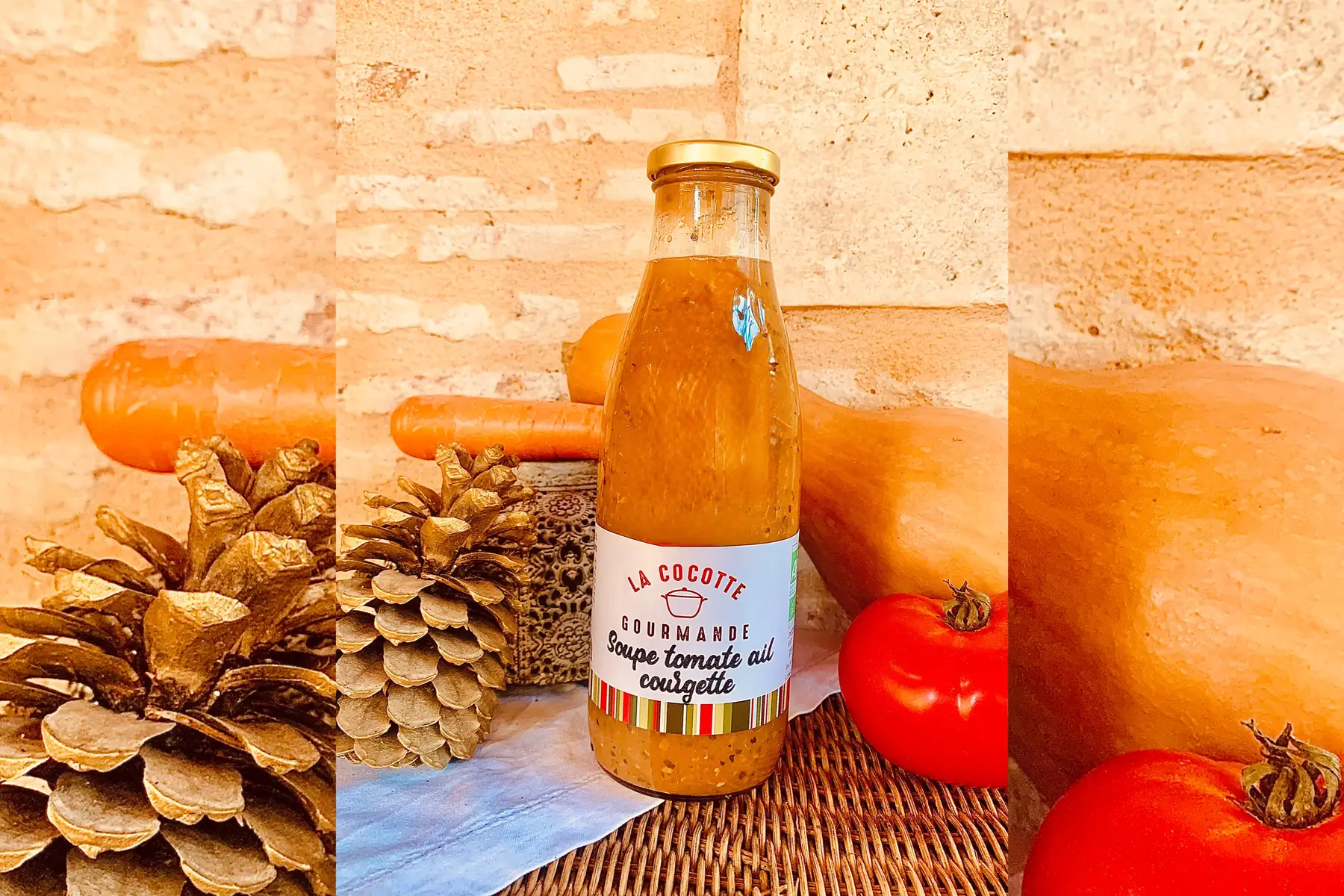 soupe tomate ail courgette 73cl