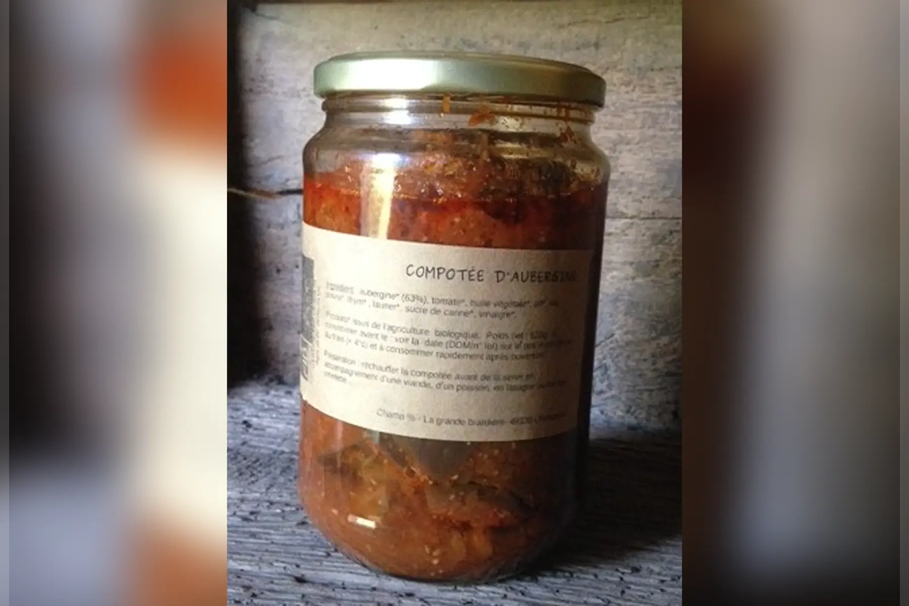 a table - compotée d'aubergine