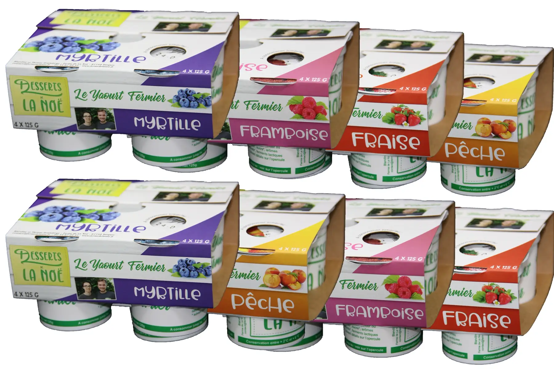 panier 8 packs de yaourts aromatisés