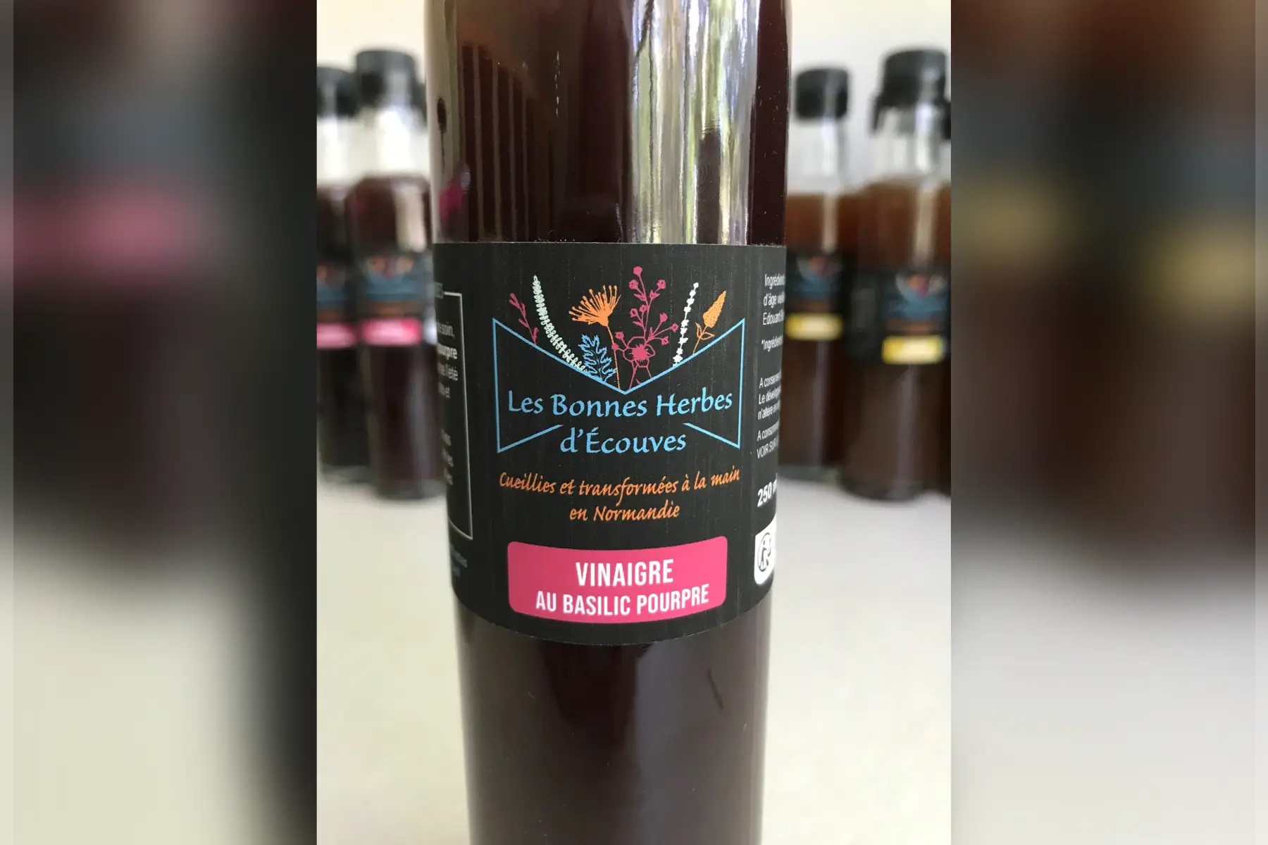 Vinaigre de cidre infusé au Basilic pourpre