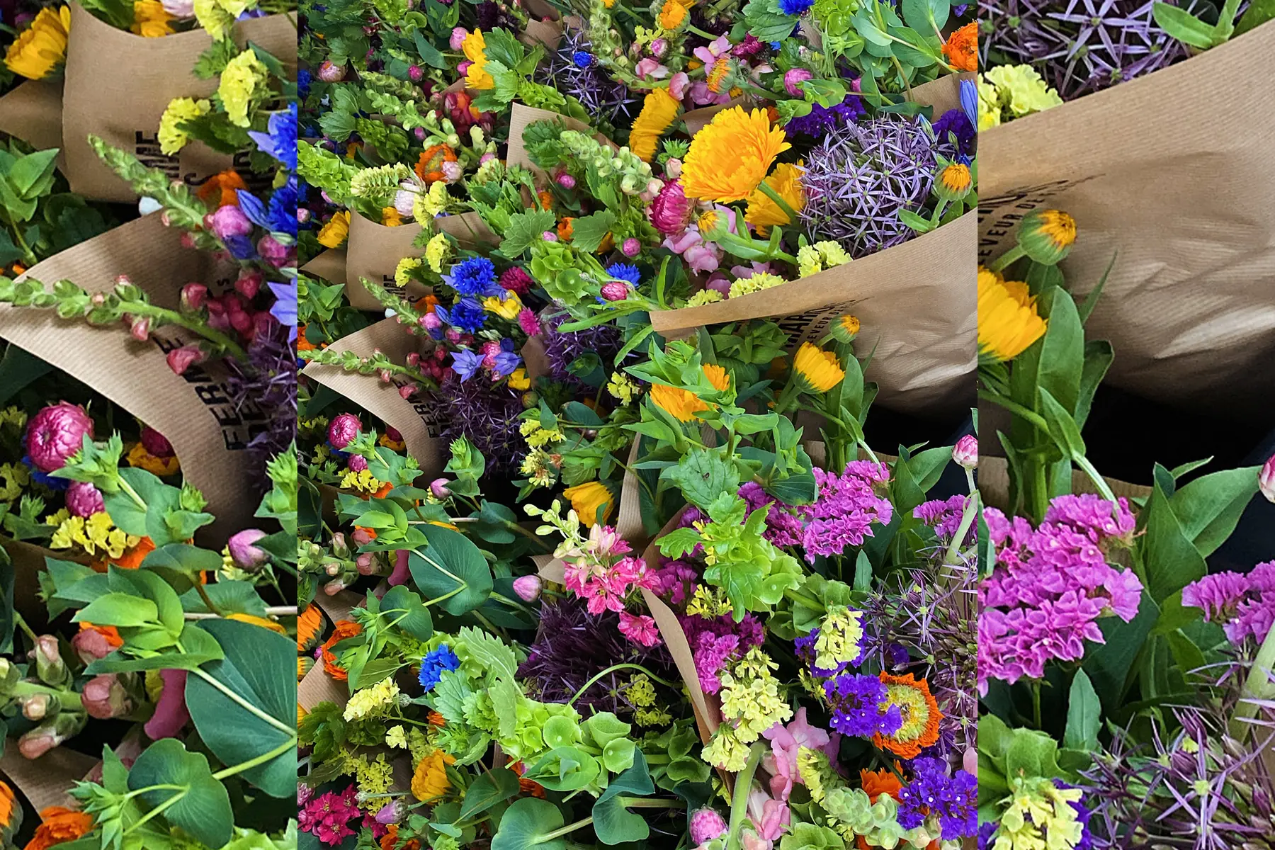 Bouquet de fleurs saisons (petit, moyen ou grand)