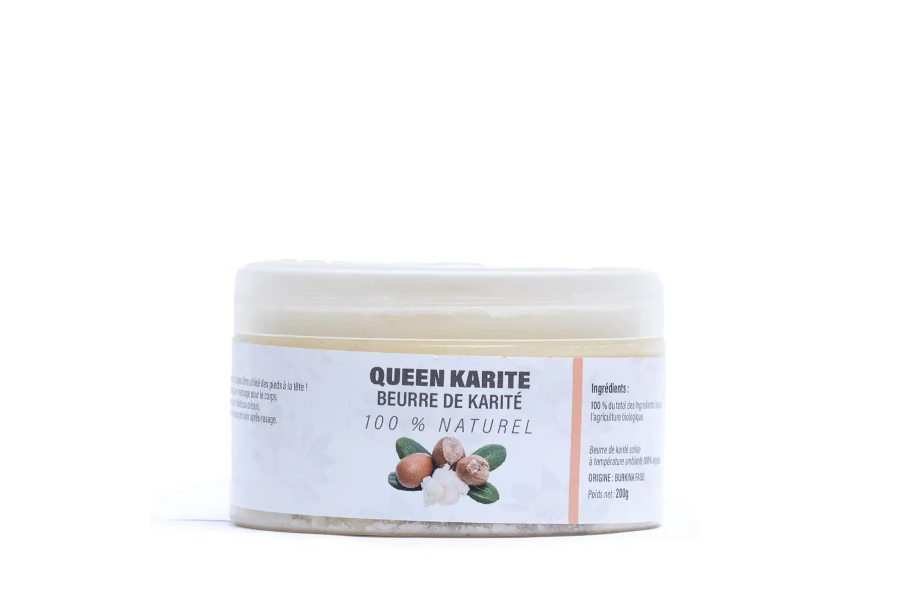 beurre de karite 100% naturel 200g