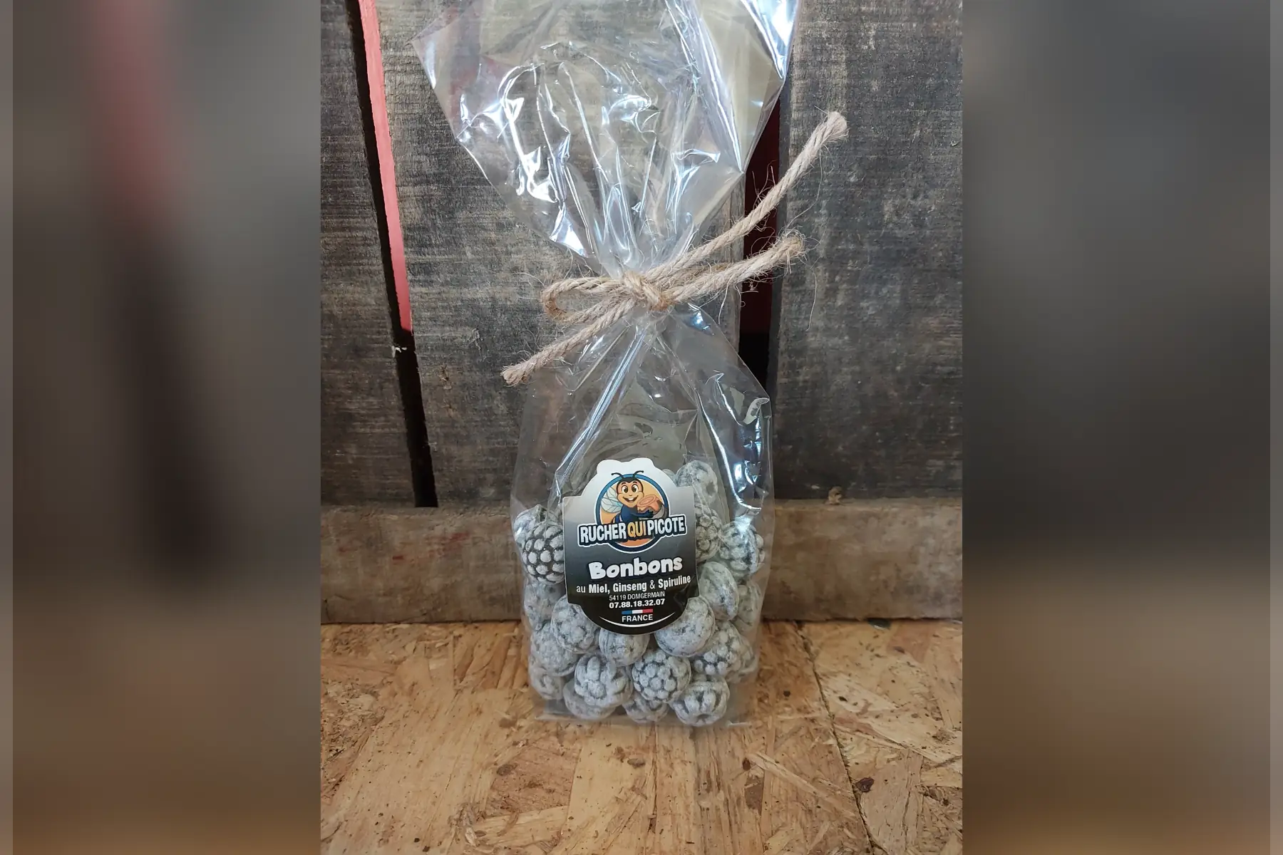 Bombon au miel, ginseng et spiruline