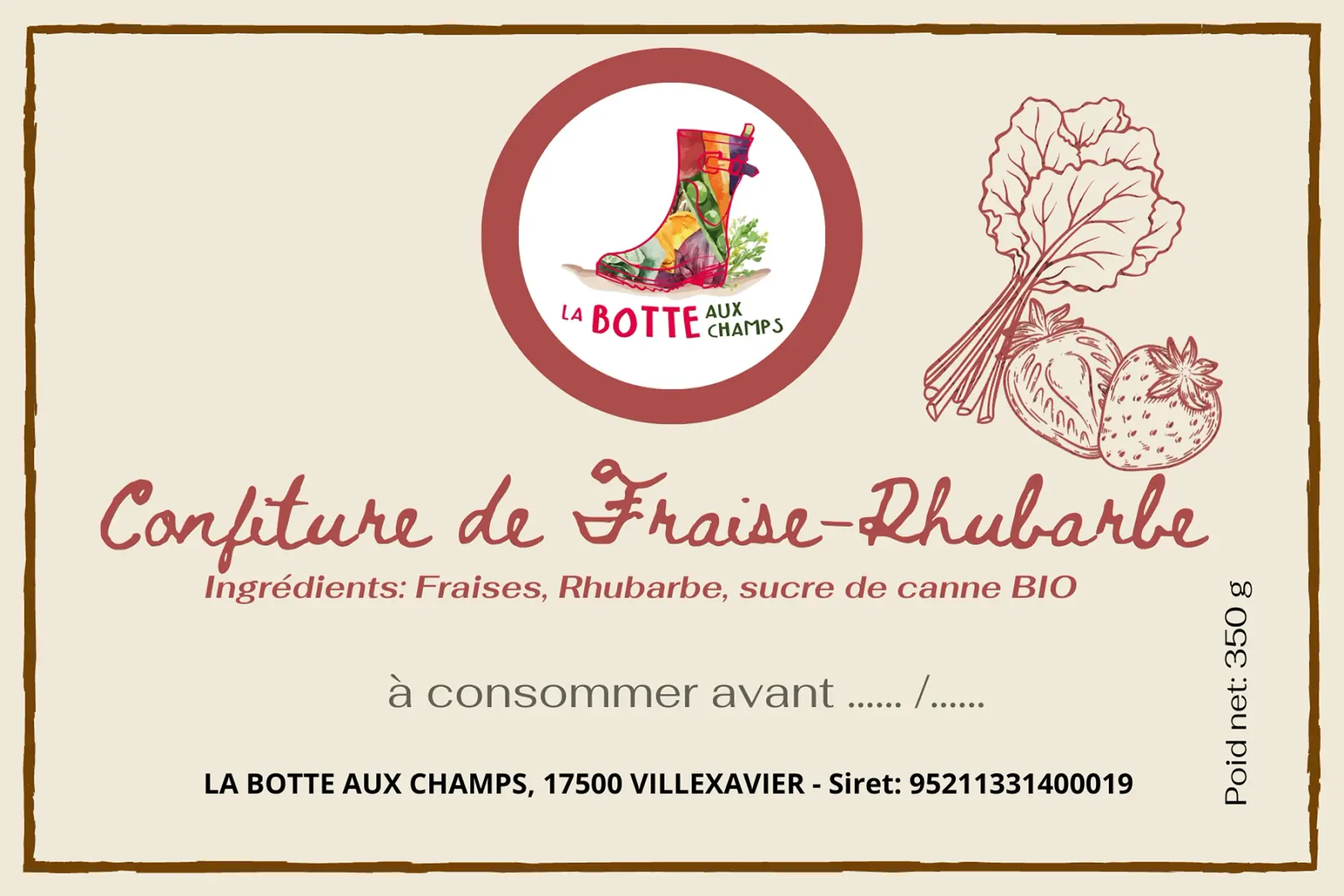 Confiture Fraise - Rhubarbe