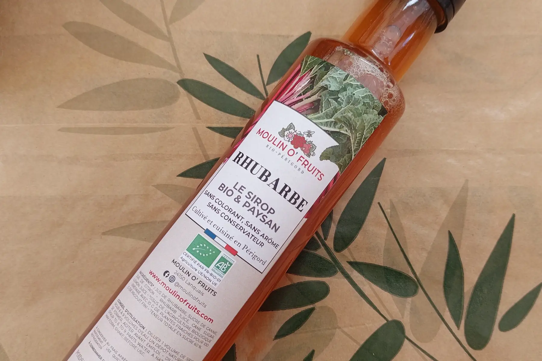 Sirop de Rhubarbe Bio