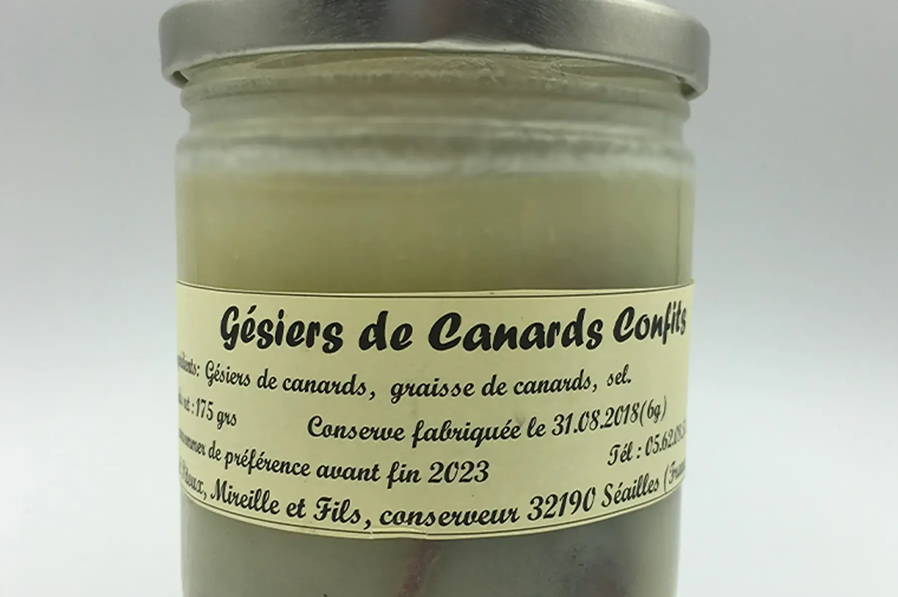 gésiers de canards confits 175 g