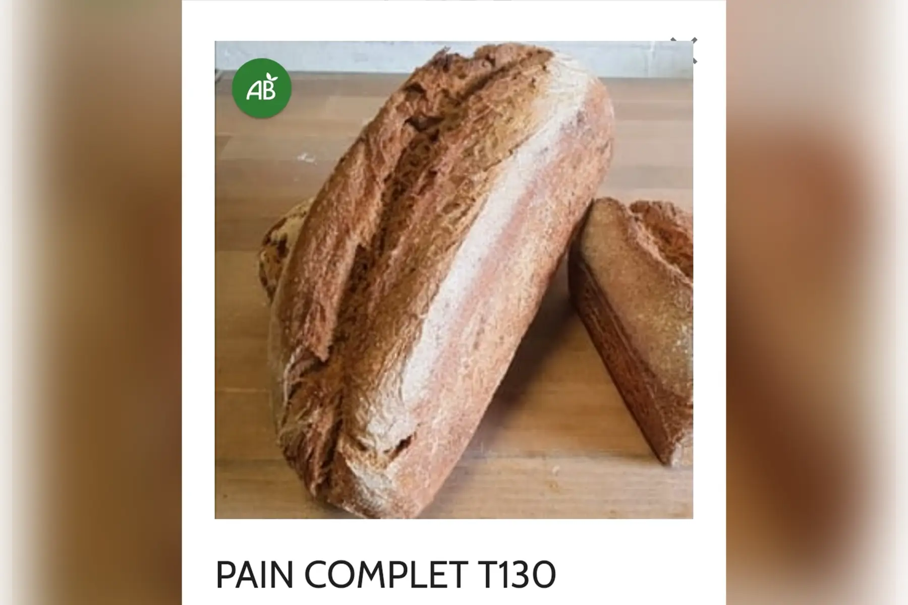 Pain complet 1kg moulé blé T130
