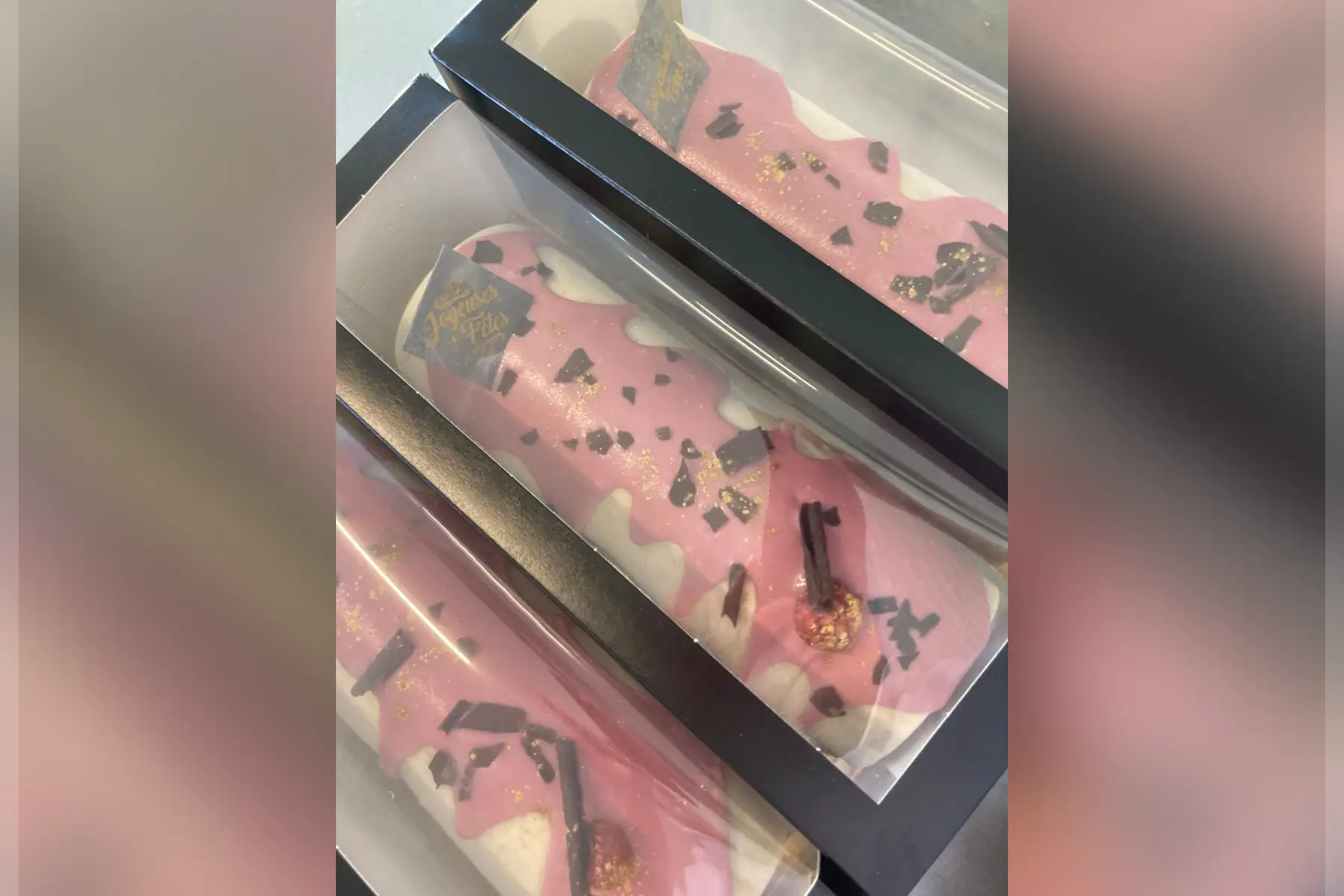 Bûche glacée Framboise/vanille