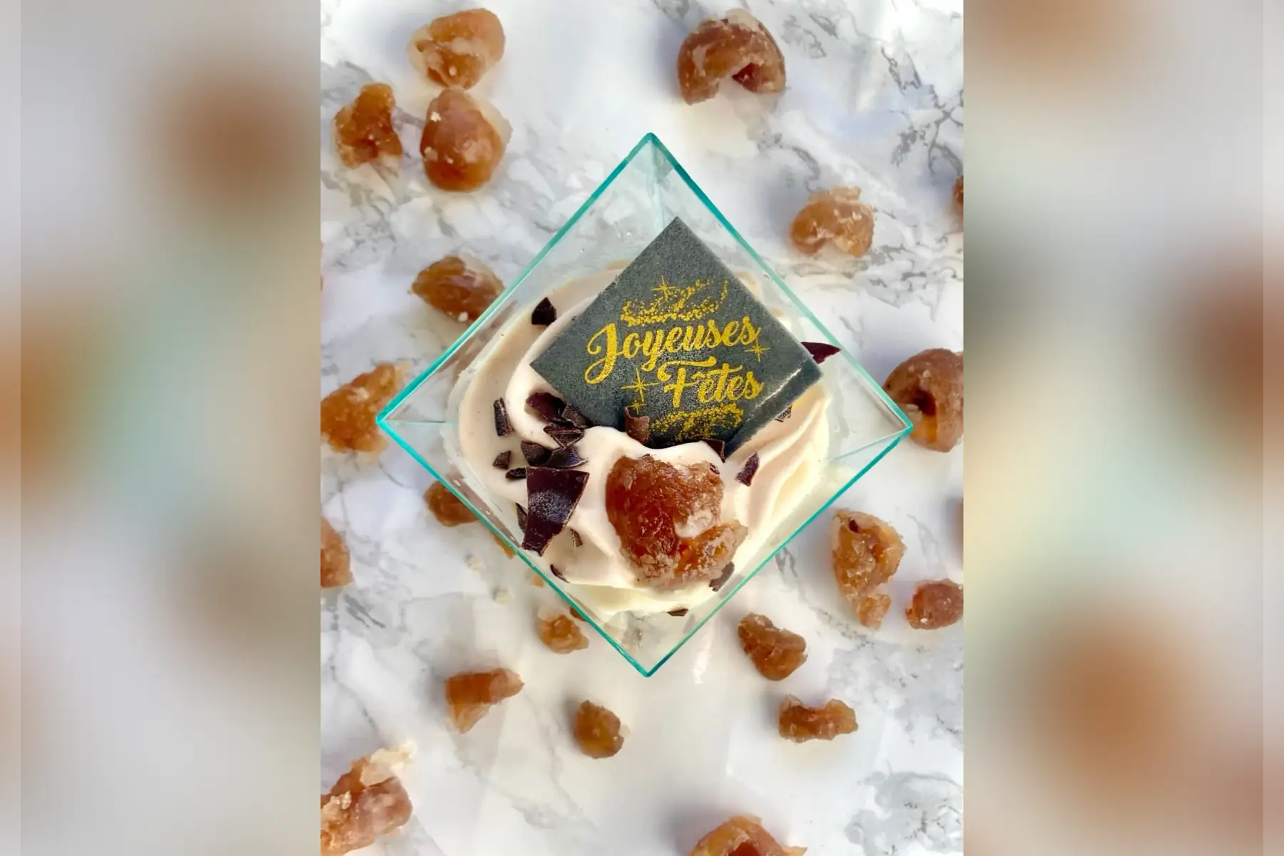 Verrine glacée châtaigne/skyr vanillé