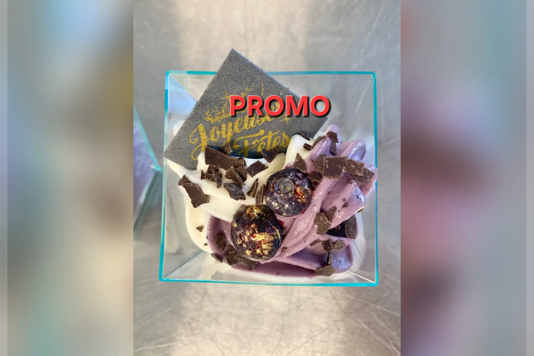 PROMO !!!! Verrine glacée Myrtille/skyr vanillé