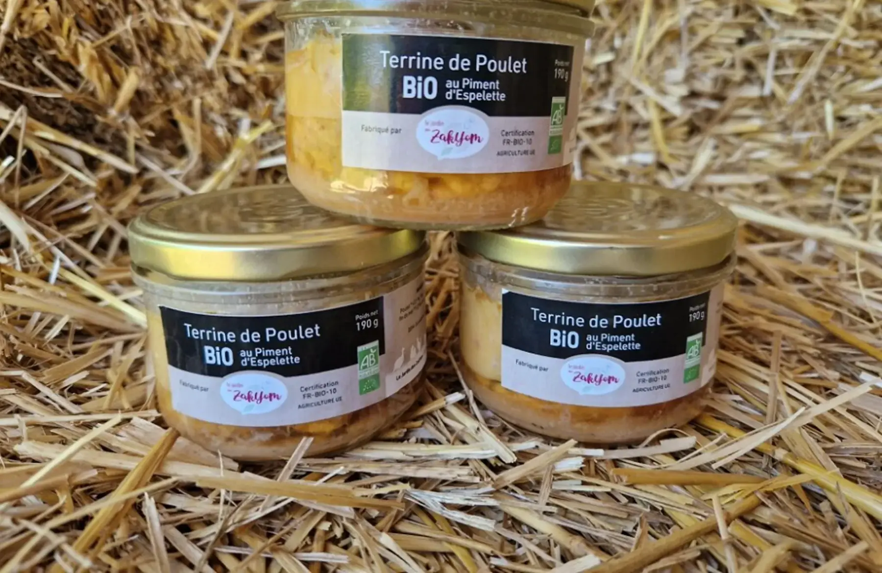 Terrine de Poulet aux Piments d'Espelette BIO (190 g)
