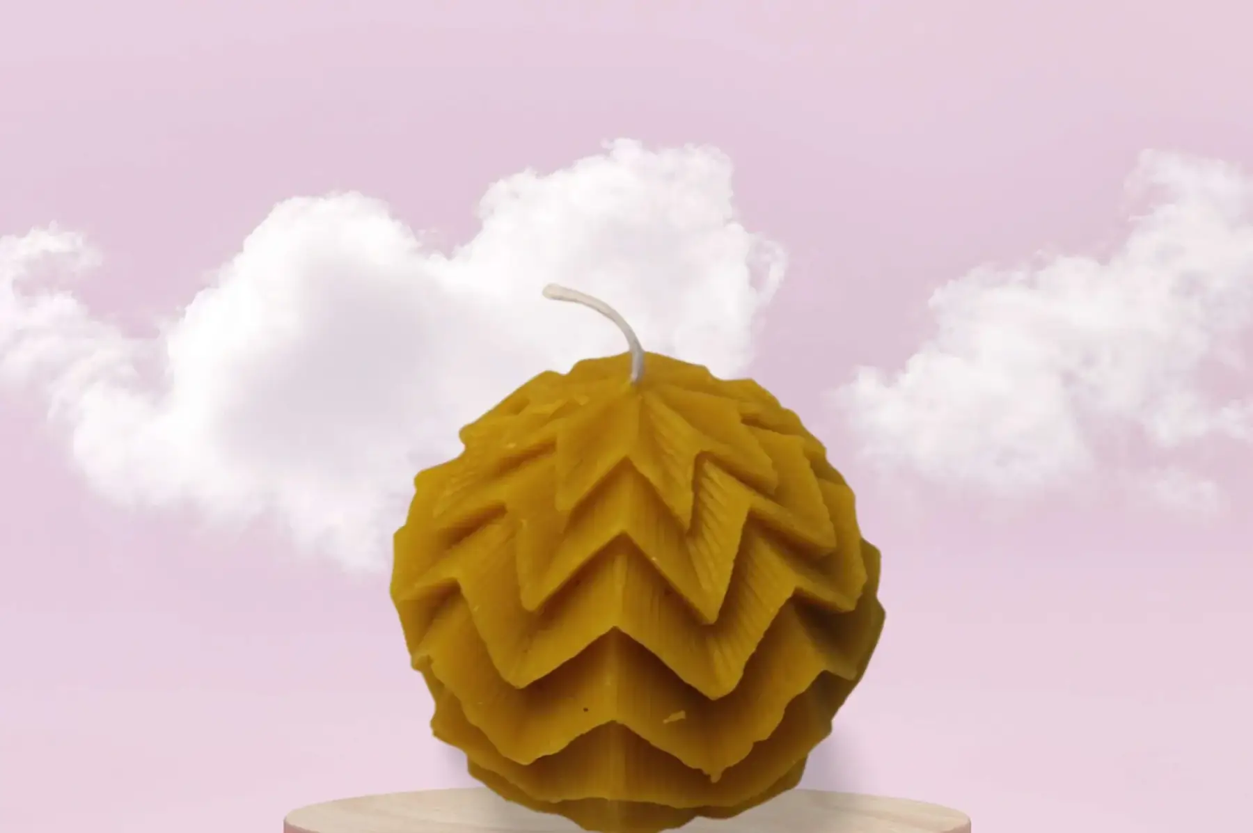 Boule - Bougie en cire d'abeille